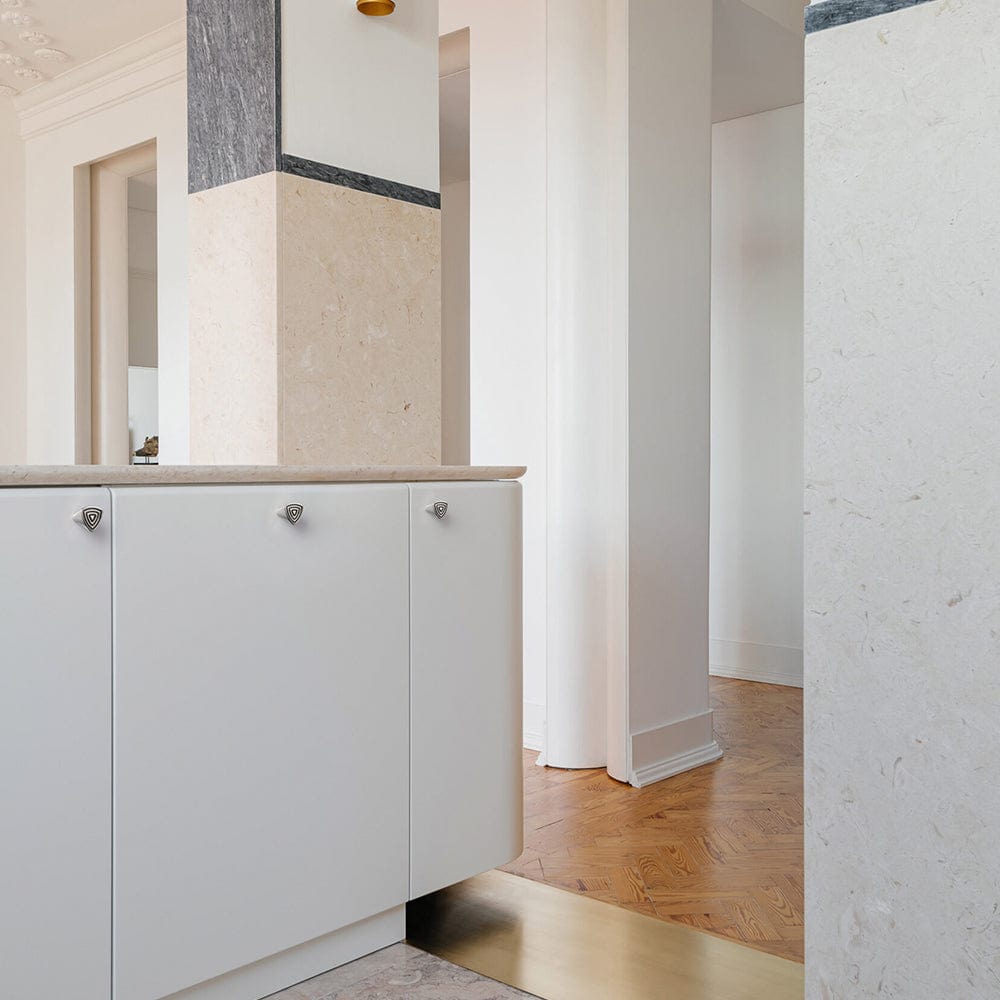 Goo-Ki Antique Style Conical Knob Retro Triangle Pattern Drawer Hardware Unique Cabinet Knob