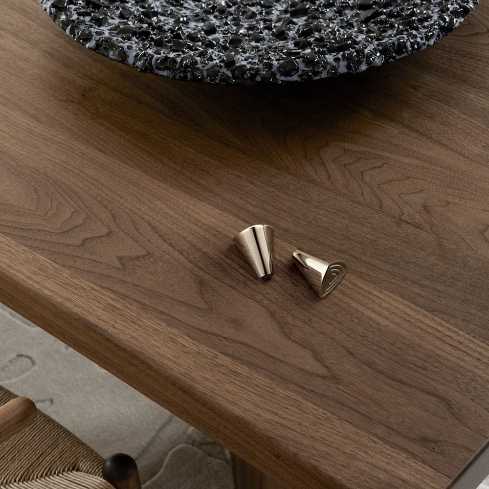 Goo-Ki Antique Style Conical Knob Retro Triangle Pattern Drawer Hardware Unique Cabinet Knob