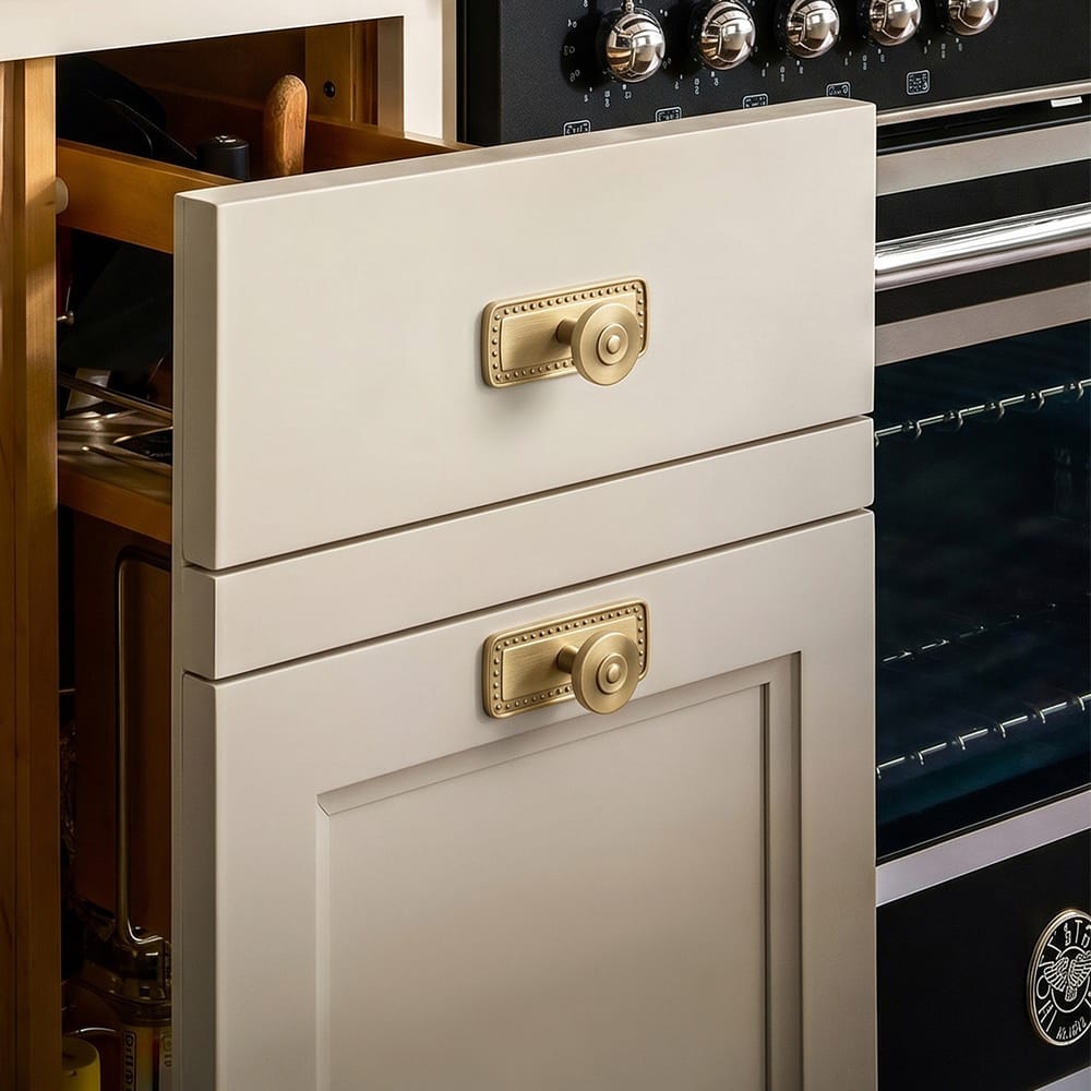 Goo-Ki Assorted Shaped Zinc Alloy Cabinet Hardware - Knobs and Back Plates for Stylish Furniture
