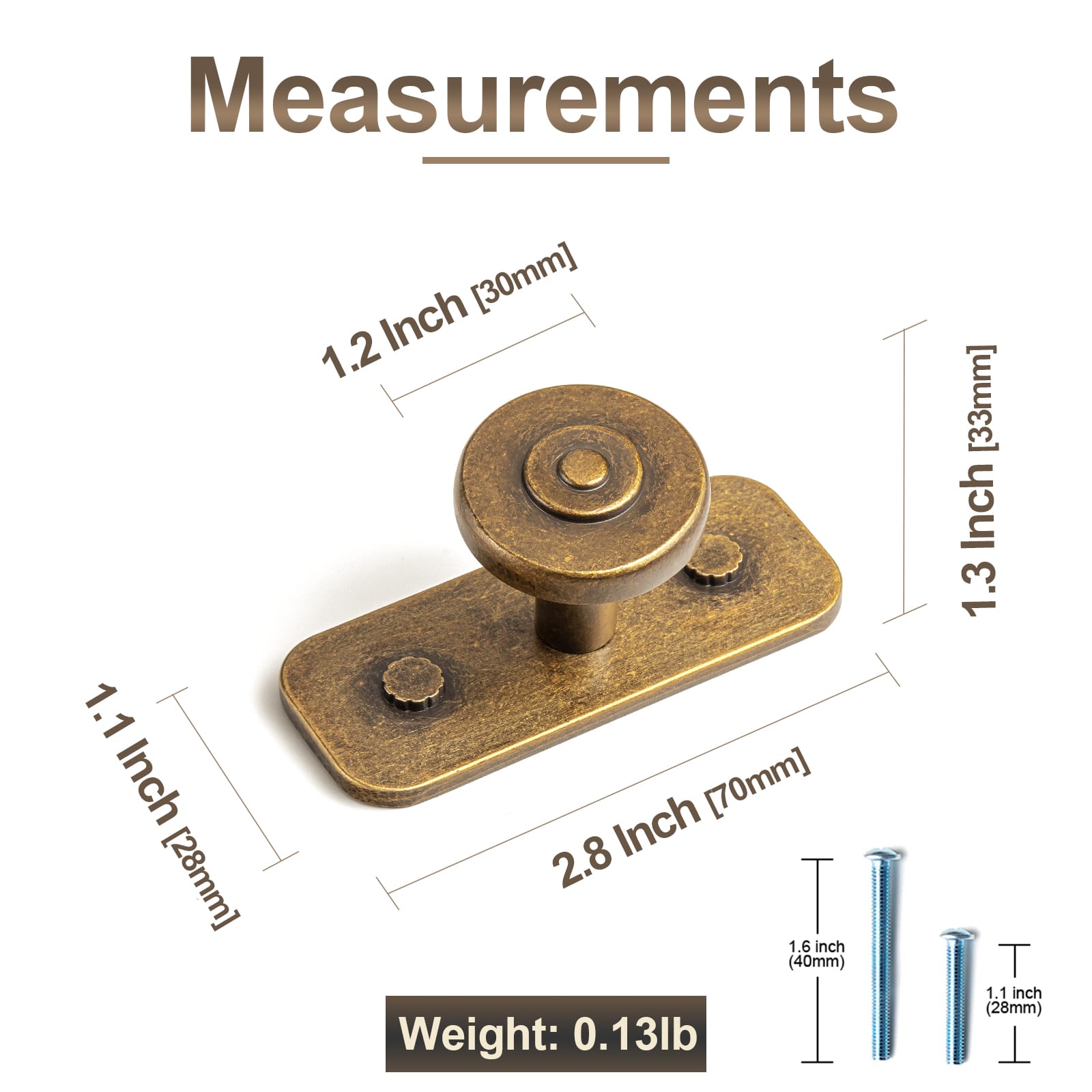 Goo-Ki Assorted Shaped Zinc Alloy Cabinet Hardware - Knobs and Back Plates for Stylish Furniture