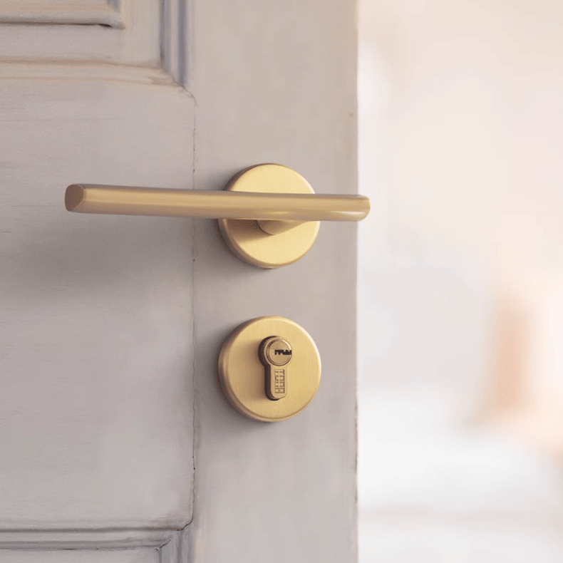 Goo-Ki Branches Pure Copper Interior Door Lock Bedroom Silent Lock for Home