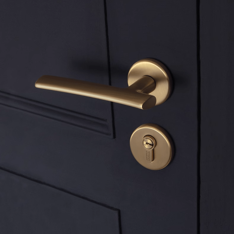 Goo-Ki Branches Pure Copper Interior Door Lock Bedroom Silent Lock for Home