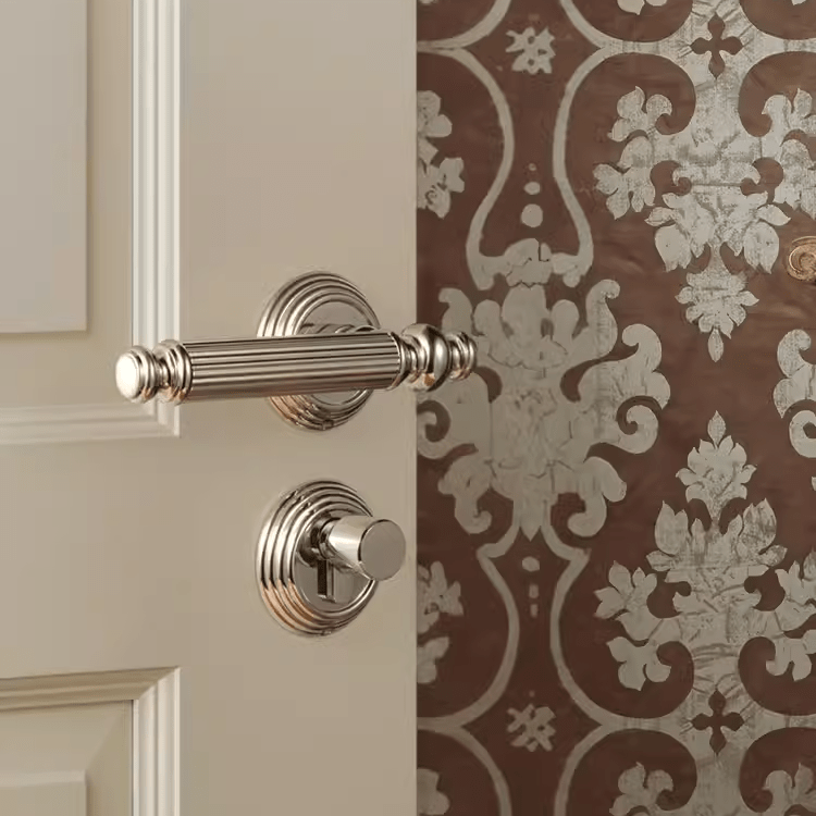 Goo-Ki Brass Door Lock Bedroom Door Silent French Style Door Handle