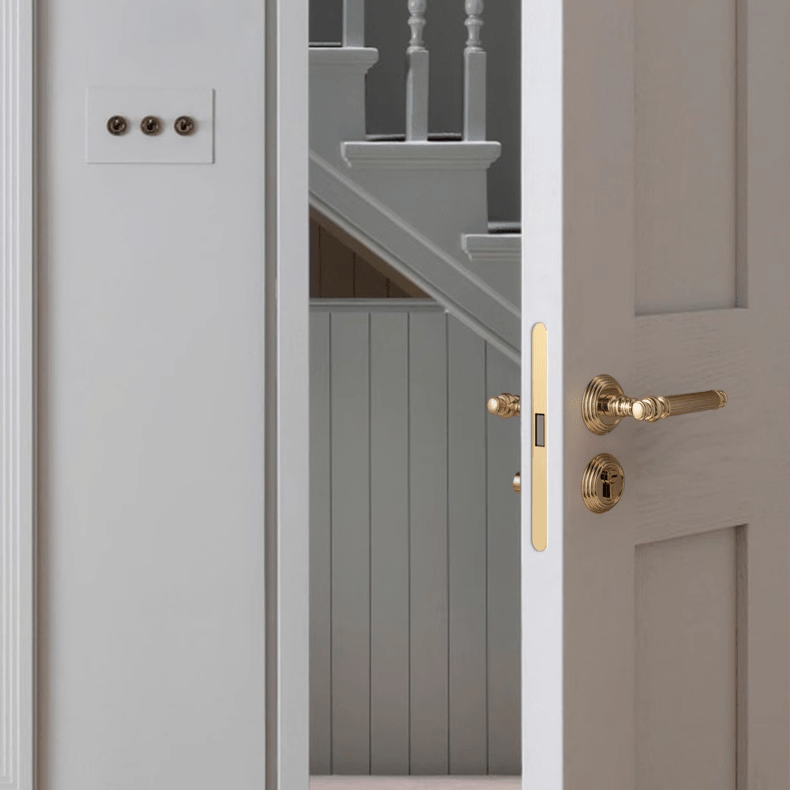 Goo-Ki Brass Door Lock Bedroom Door Silent French Style Door Handle