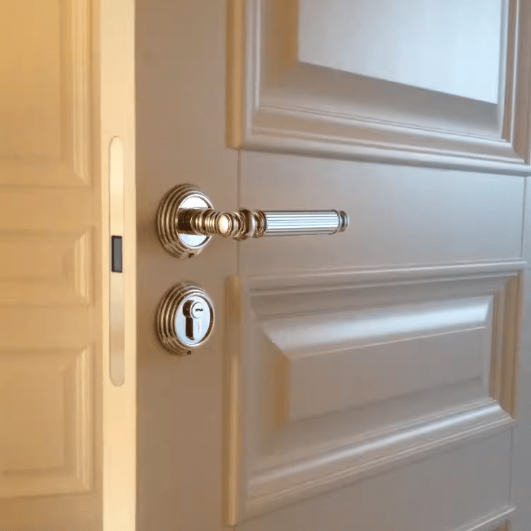 Goo-Ki Brass Door Lock Bedroom Door Silent French Style Door Handle