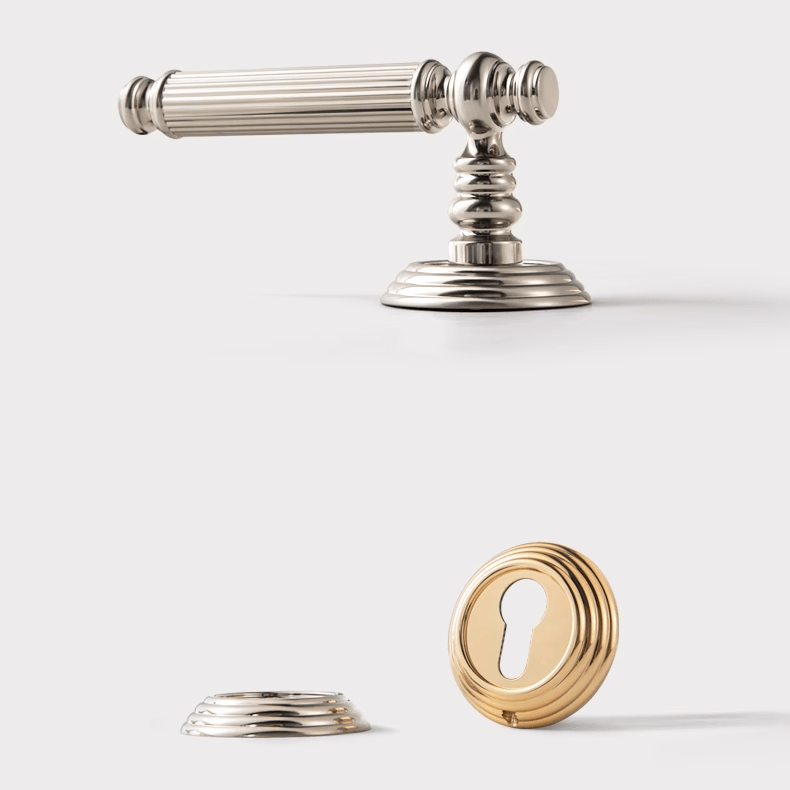 Goo-Ki Brass Door Lock Bedroom Door Silent French Style Door Handle