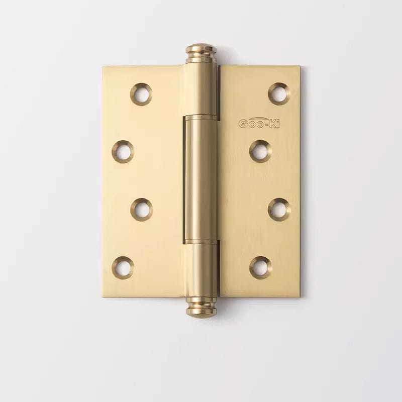 Goo-Ki Brushed Brass / 1 Pcs 4 Inch Silent Thickened Hinge Pure Copper Flat Ball Bearing Hinge
