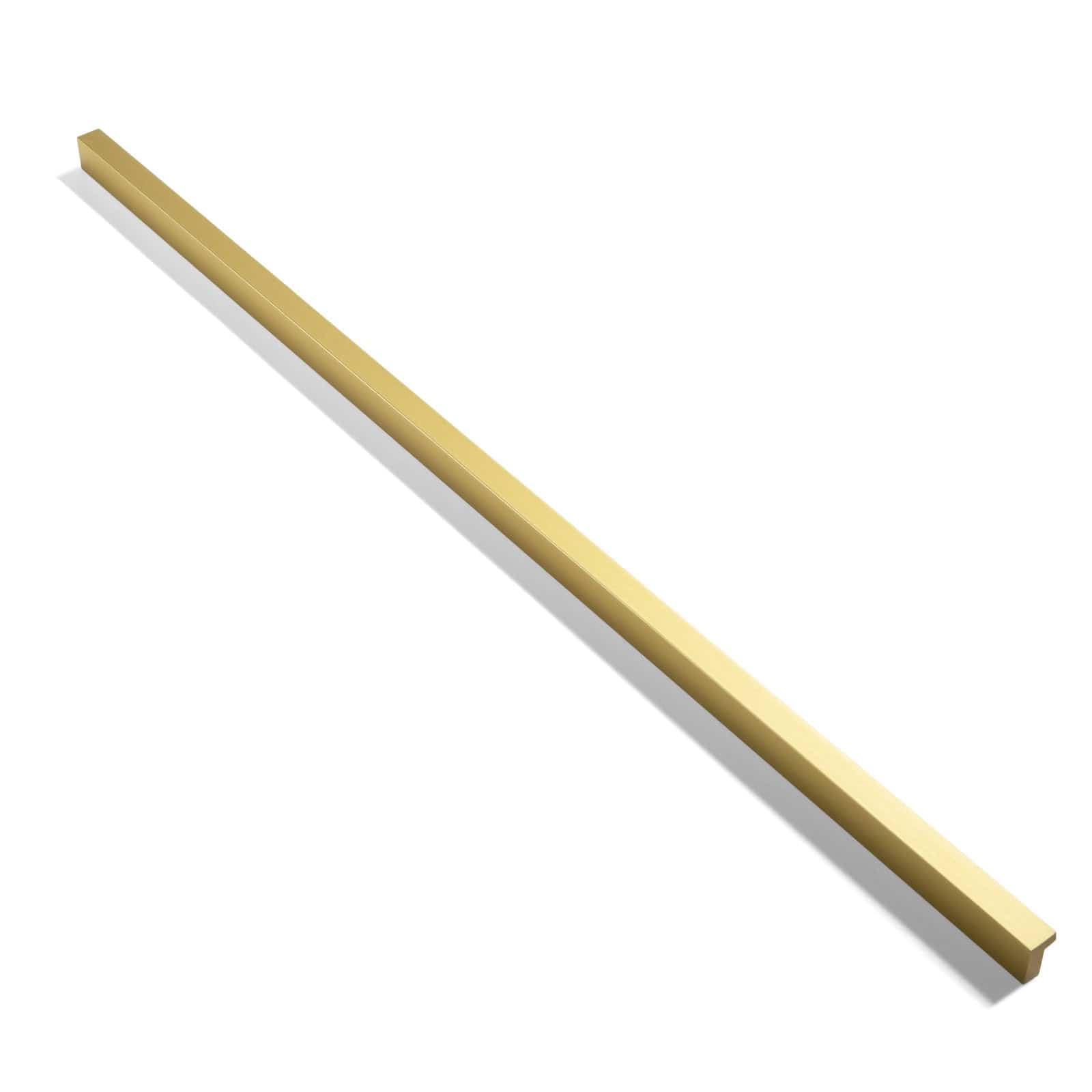 Goo-Ki Brushed Brass / 20'' Hole center Modern Drawer Handles Kitchen Cabinet Pulls Right Angle Finger Pulls 12 Pack