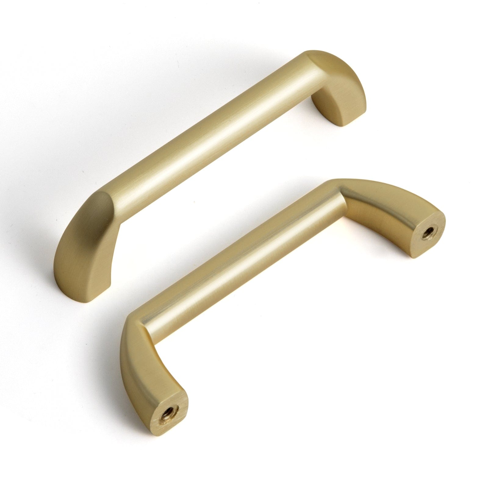 Goo-Ki Brushed Brass / 3'' Hole Center / 12 Pack Vintage Brass Cabinet Handles Timeless Drawer Pulls for Classic Furniture Revival