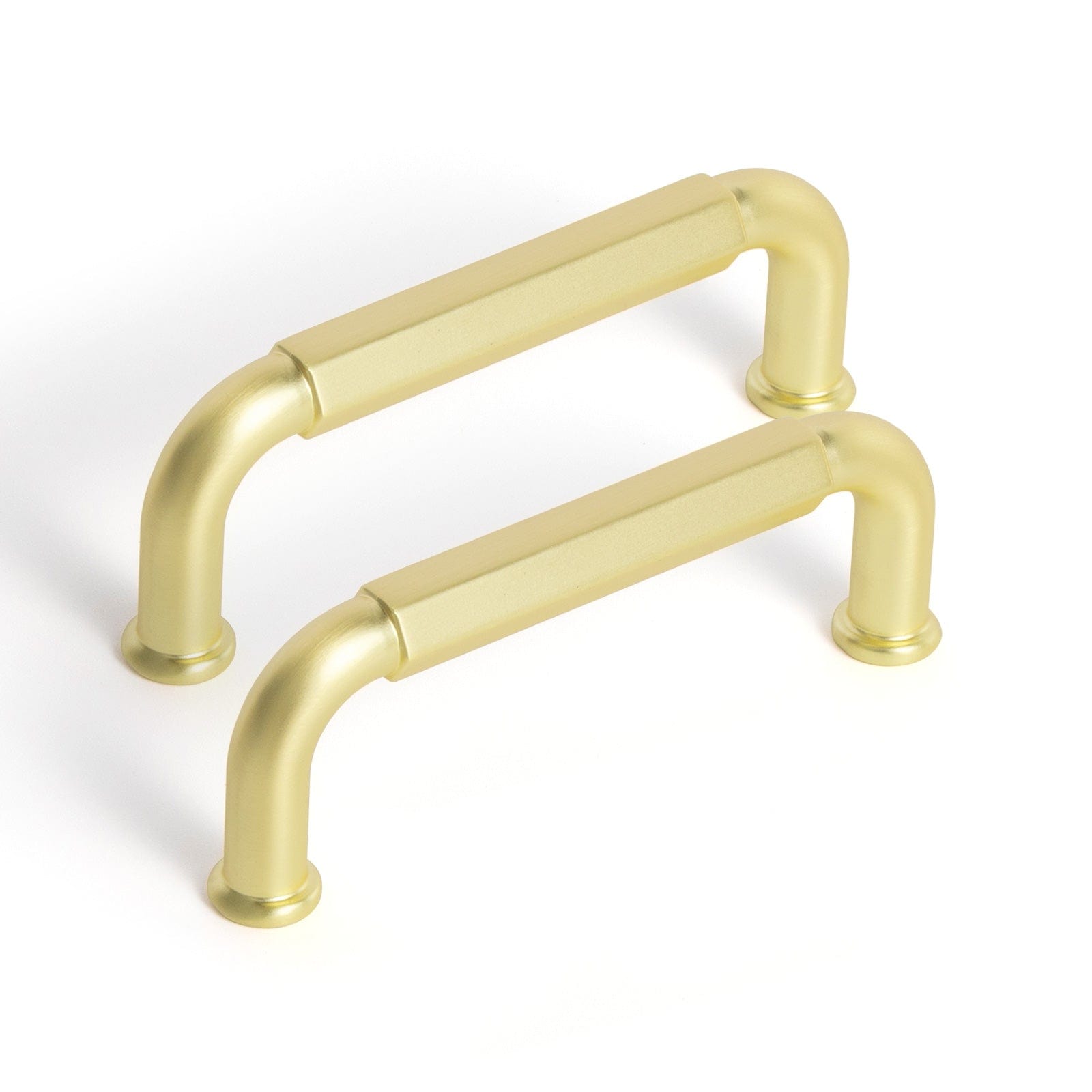 Goo-Ki Brushed Brass / 3'' Hole center / 6 Pack Antique Brass Cabinet Pulls Affordable Luxury Vintage Drawer Knobs for Kitchen