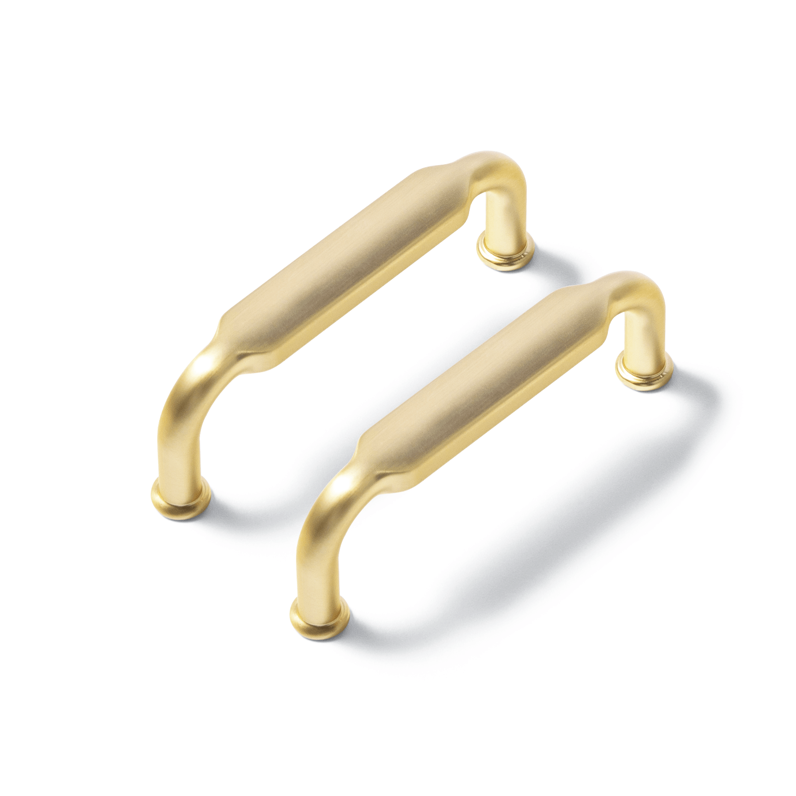 Goo-Ki Brushed Brass / 3'' Hole center / 6 Pack Distressed Antique Brass Cabinet Pulls American Style Drawer Pulls Retro Furniture Knob
