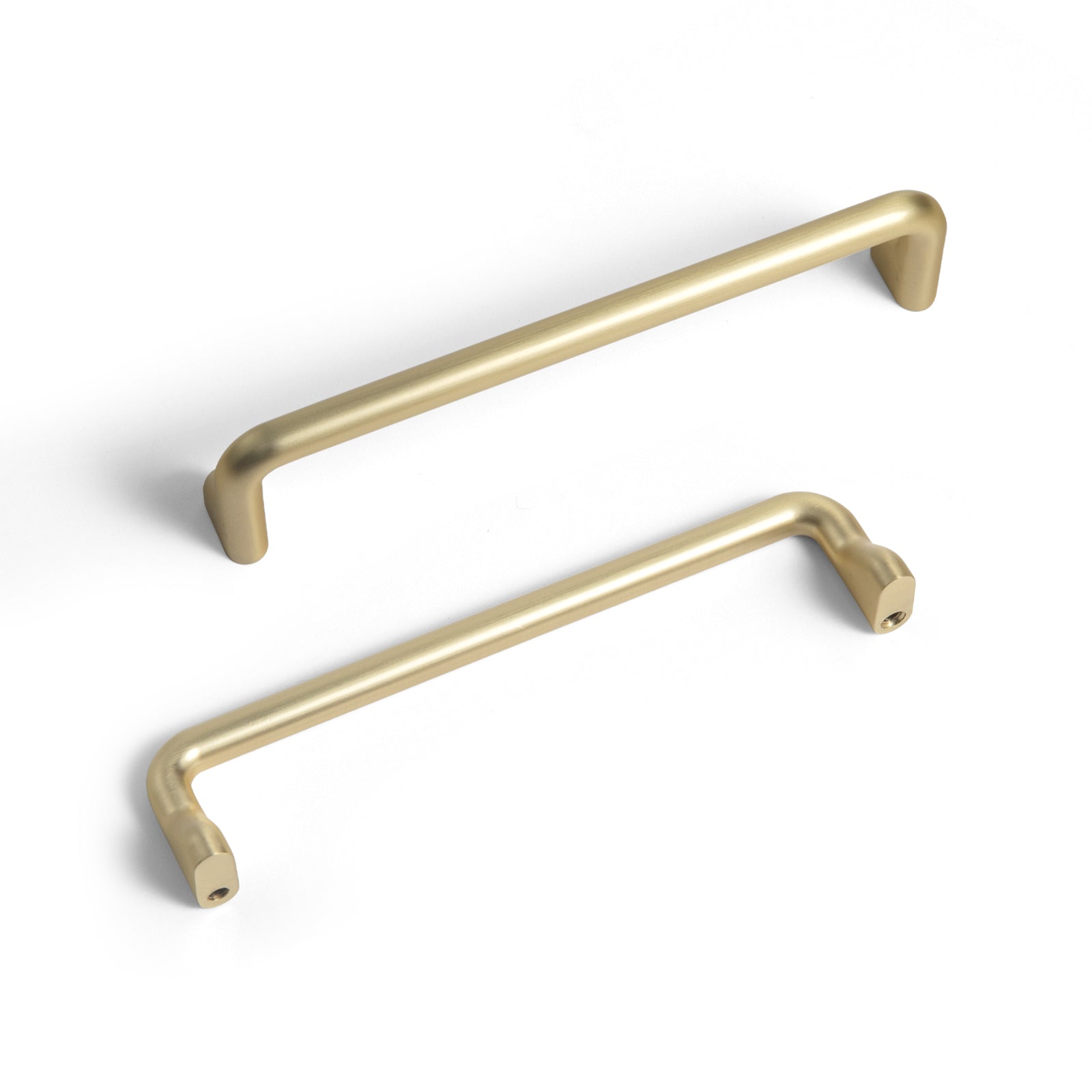 Goo-Ki Brushed Brass / 5'' Hole Center / 6 Pack Vintage Style Drawer Handles Stylish Cabinet Pulls Kitchen Hardware