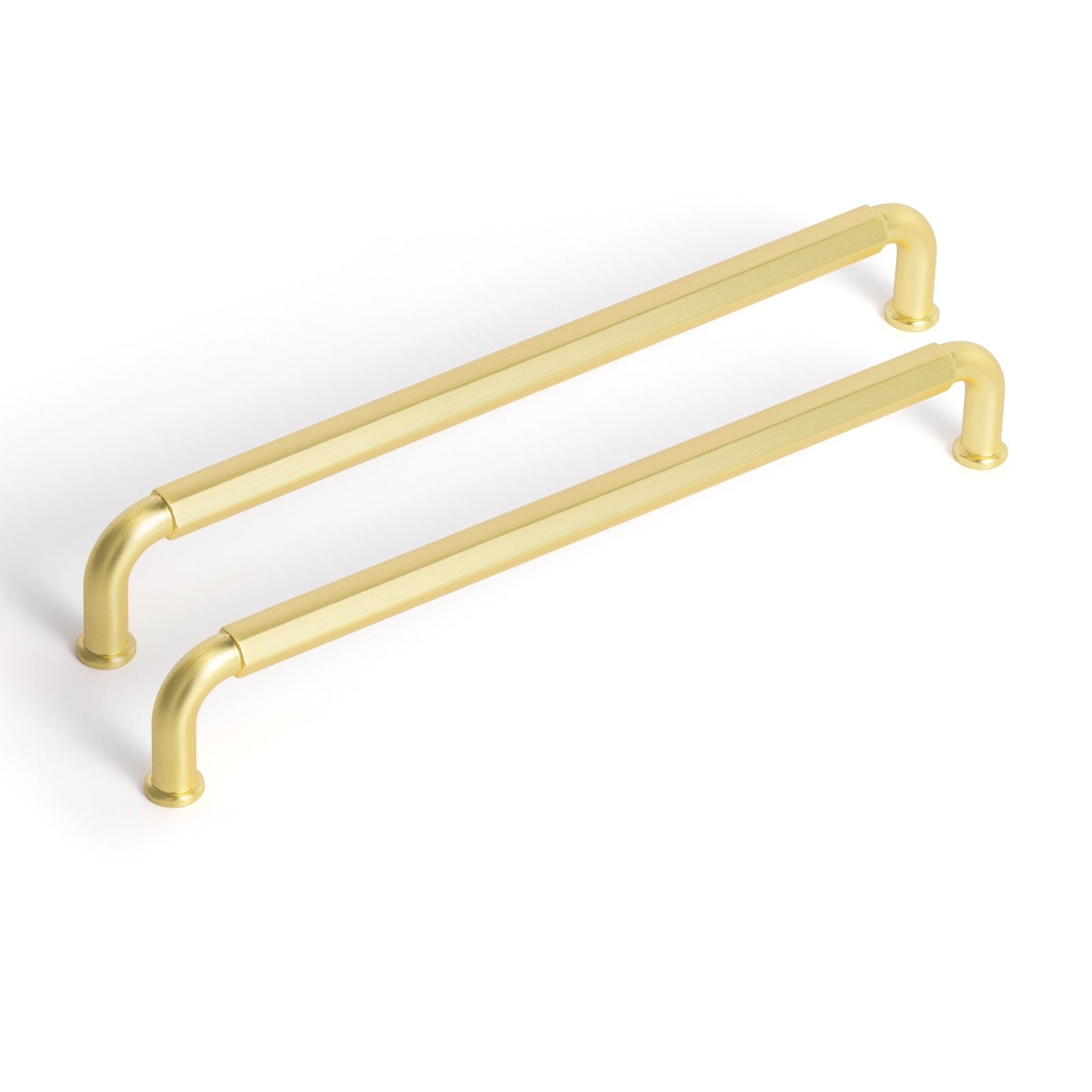Goo-Ki Brushed Brass / 7.55'' Hole center / 6 Pack Antique Brass Cabinet Pulls Affordable Luxury Vintage Drawer Knobs for Kitchen