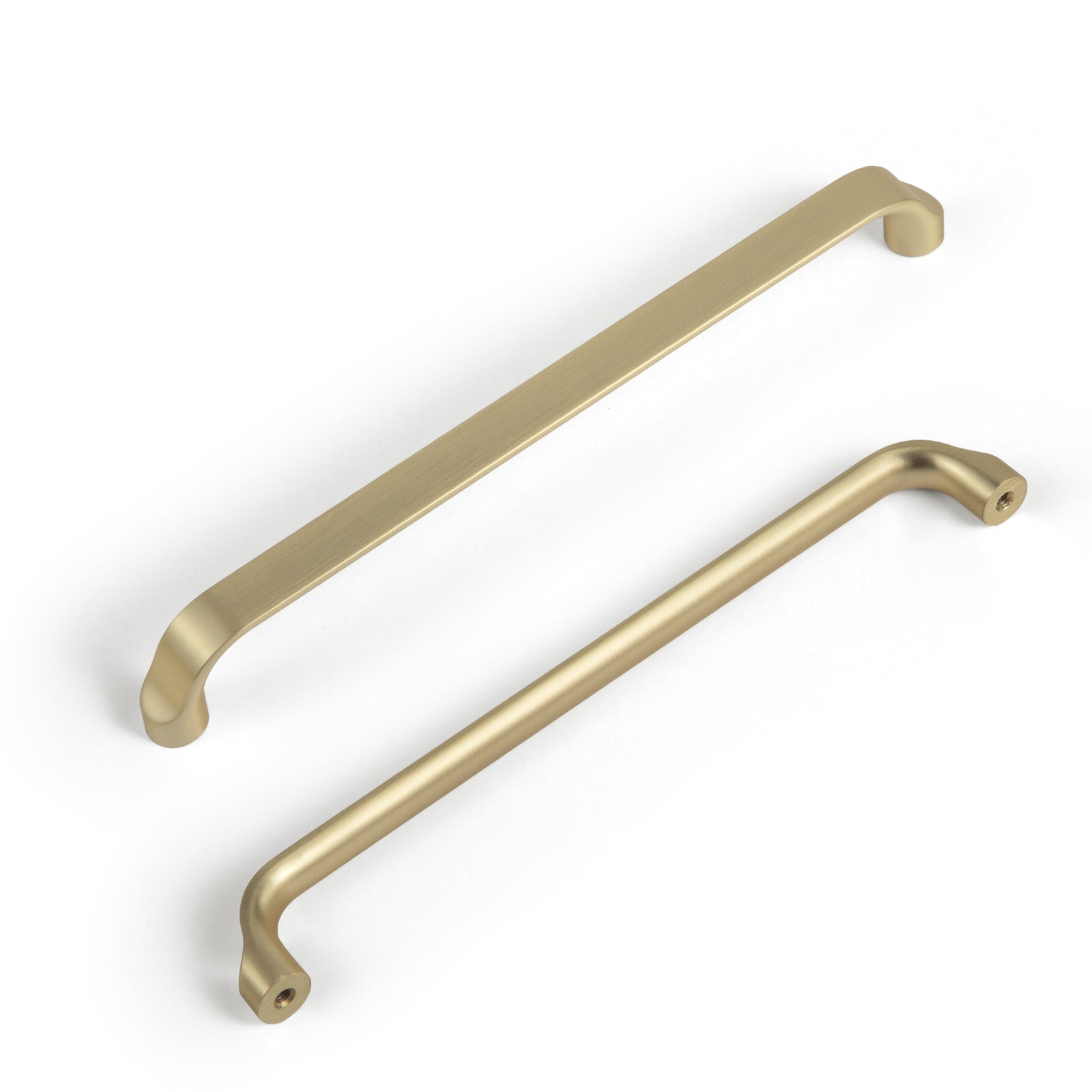 Goo-Ki Brushed Brass / 7.6'' Hole Center / 12 Pack Modern Drawer Handle for Kitchen Smooth Bar Pulls Cabinet Hardware for Bedroom