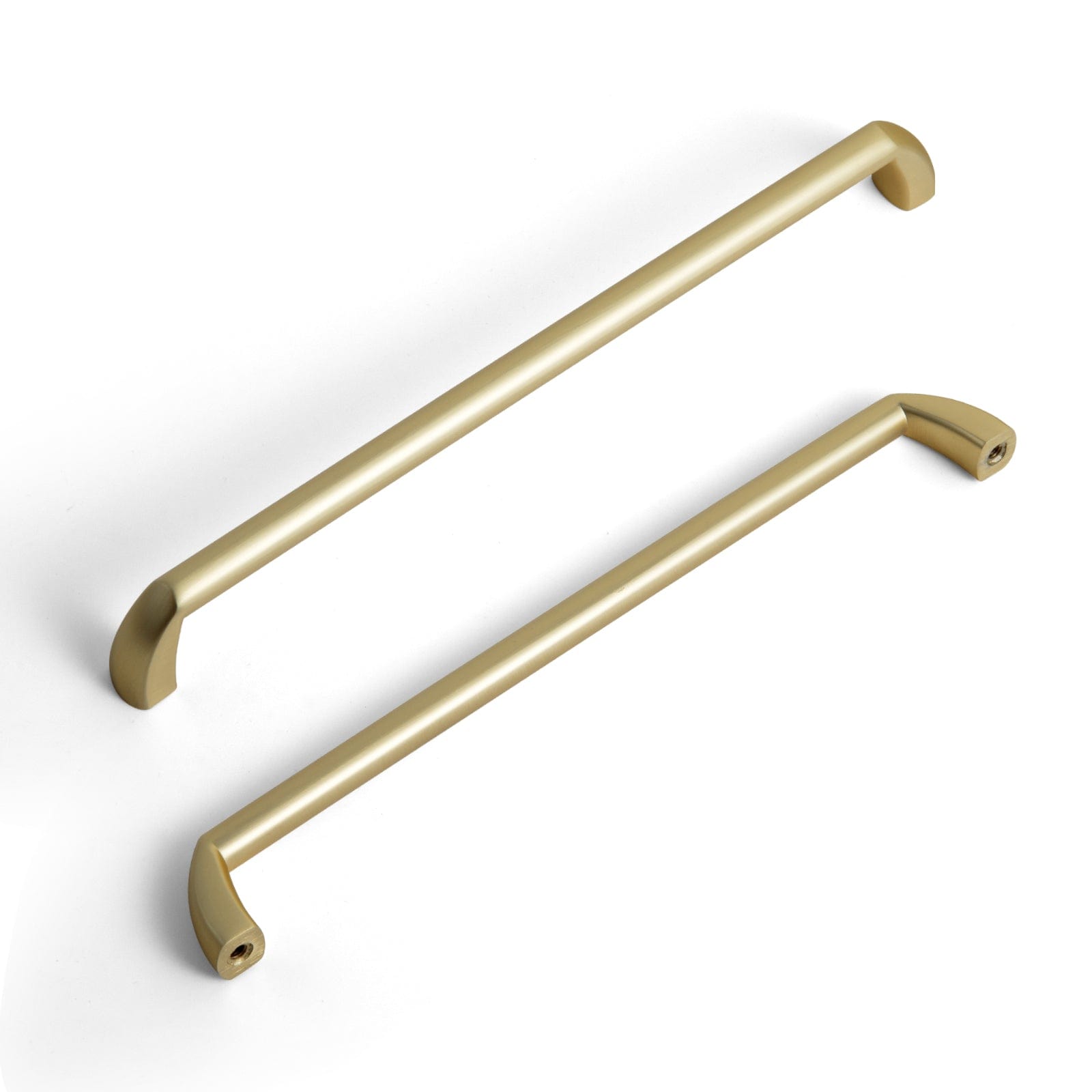 Goo-Ki Brushed Brass / 7.6'' Hole Center / 12 Pack Vintage Brass Cabinet Handles Timeless Drawer Pulls for Classic Furniture Revival