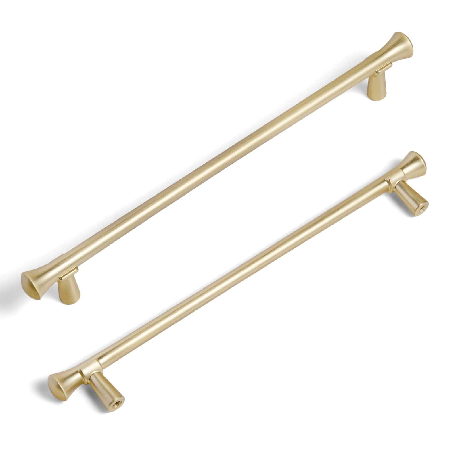 Goo-Ki Brushed Brass / 7.6'' Hole Center / 6 Pack Rustic Refinement Drawer Pulls for Kitchen Antique Brass Cabinet Handles