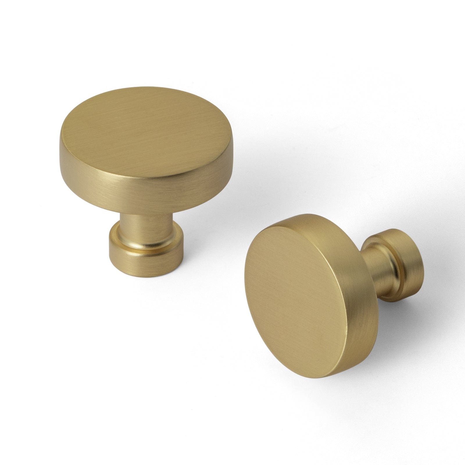 Goo-Ki Brushed Brass / Knob / 6 Pack Retro Vintage Bronze Cabinet Pull Dresser Handles for Cupboard