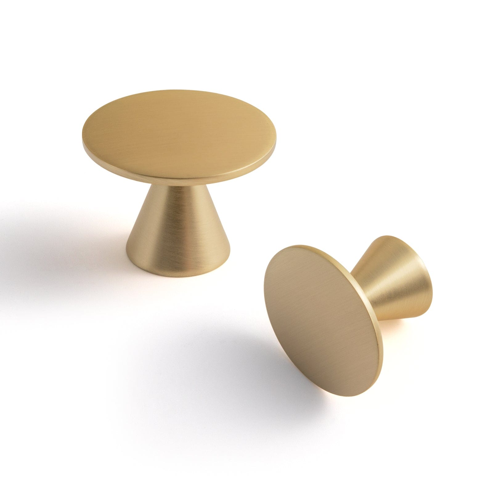 Goo-Ki Brushed Brass / Knob Plus / 6 Pack Zinc Alloy Cabinet Knob Single Hole Solid Cabinet Hardware for Bedroom