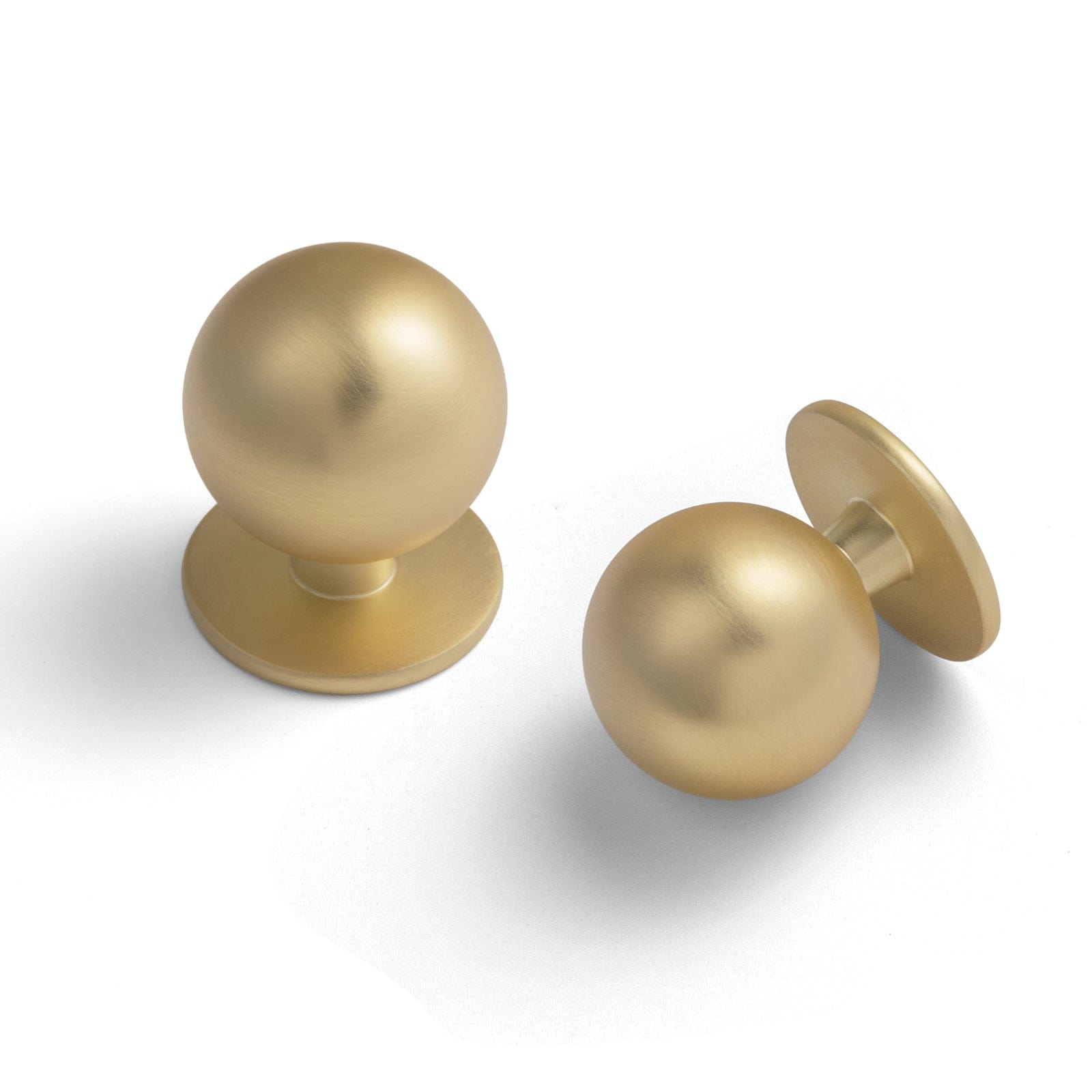 Goo-Ki Brushed Brass / Round Knob Plus / 12 Pack Timeless Drawer Pulls Classic Vintage Furniture Handle Elegant Modern Home Decor