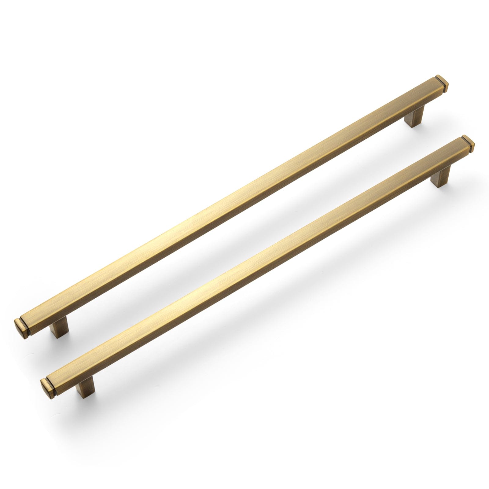 Goo-Ki Brushed Bronze / 10'' Hole Center / 6 Pack Brushed Bronze Drawer Handles Modern Straight Bar Pull Solid Cabinet Pulls