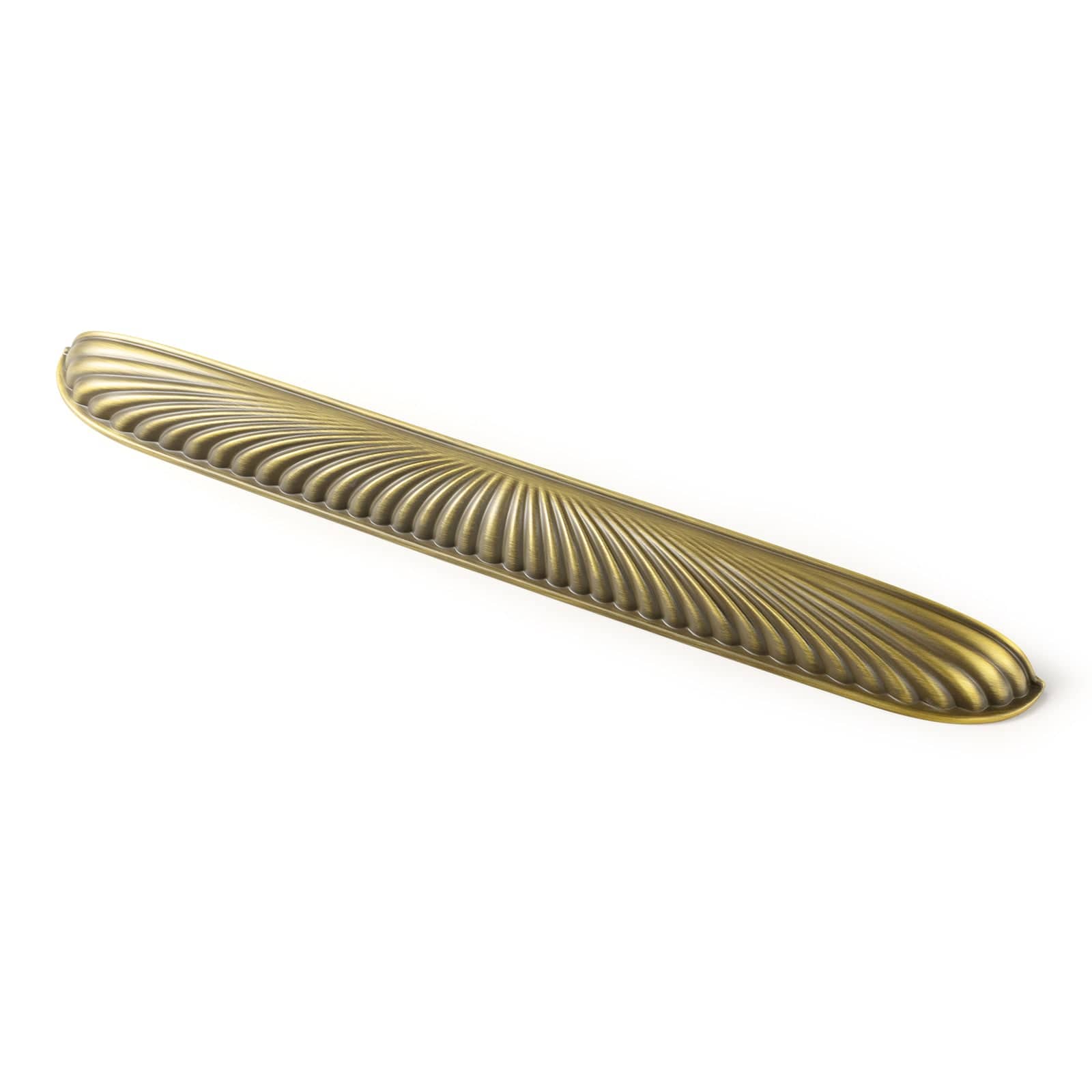 Goo-Ki Brushed Bronze / 12.6'' Hole Center / 6 Pack Brushed Bronze Cabinet Pulls Luxury Zinc Alloy Din Cup Drawer Pulls