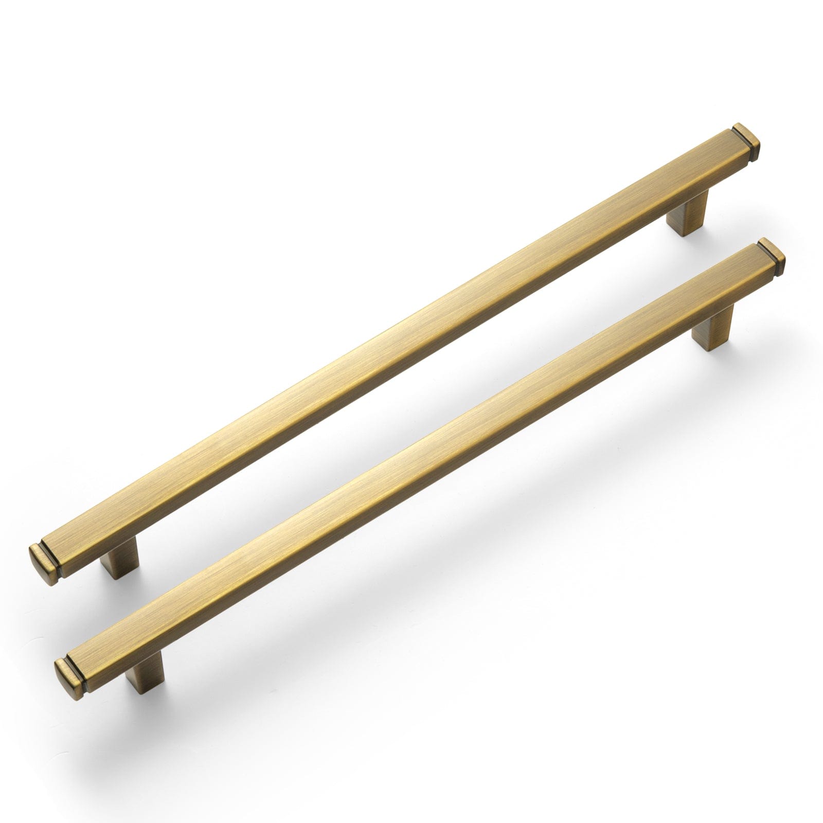 Goo-Ki Brushed Bronze / 7.6'' Hole Center / 6 Pack Brushed Bronze Drawer Handles Modern Straight Bar Pull Solid Cabinet Pulls