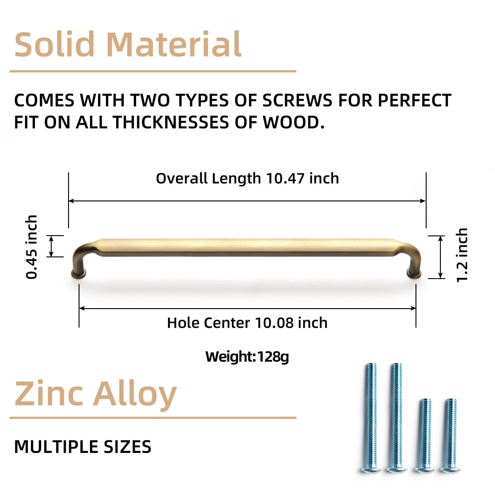 Goo-Ki Brushed Bronze Cabinet Pulls American Style Drawer Handles Modern Furniture Hardware