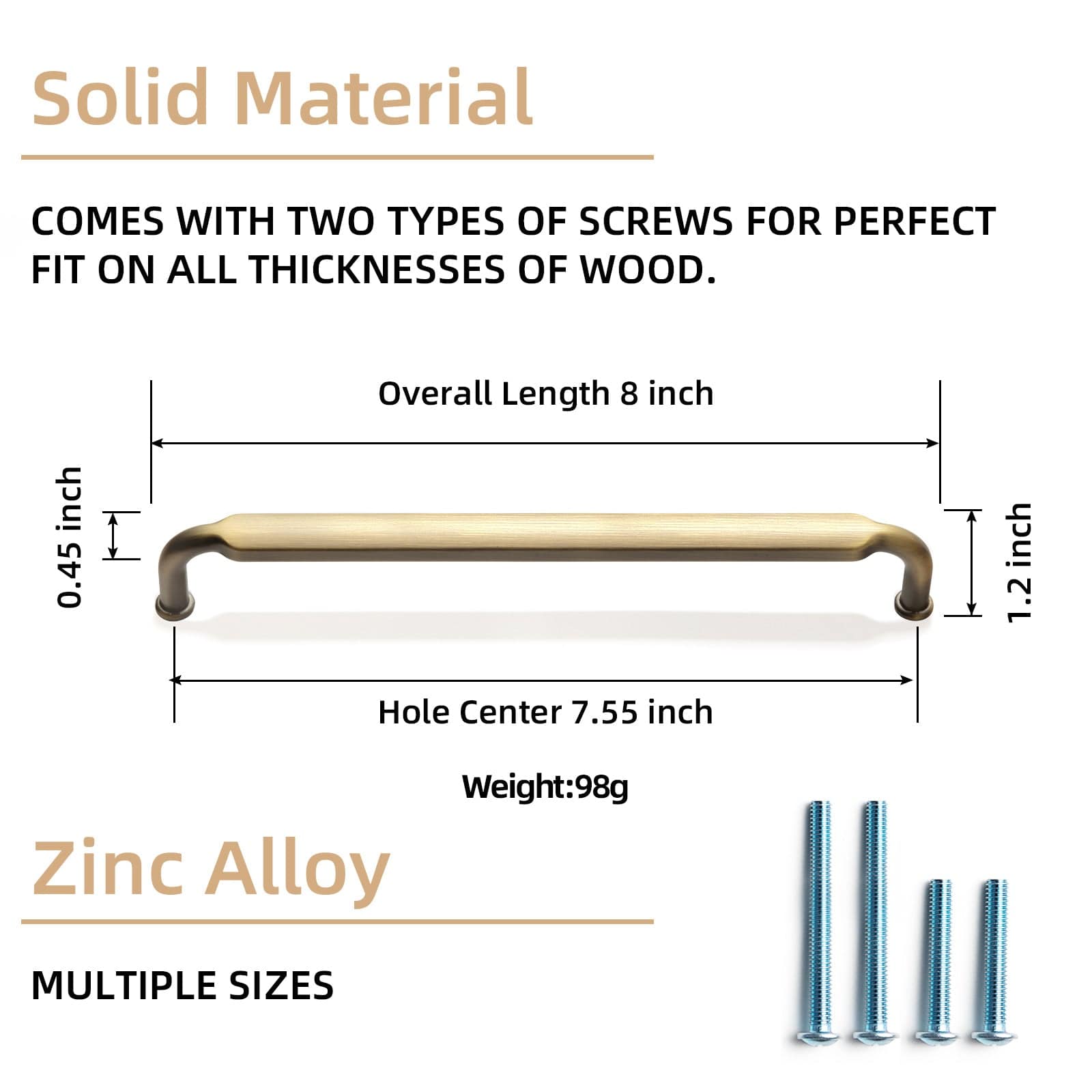 Goo-Ki Brushed Bronze Cabinet Pulls American Style Drawer Handles Modern Furniture Hardware