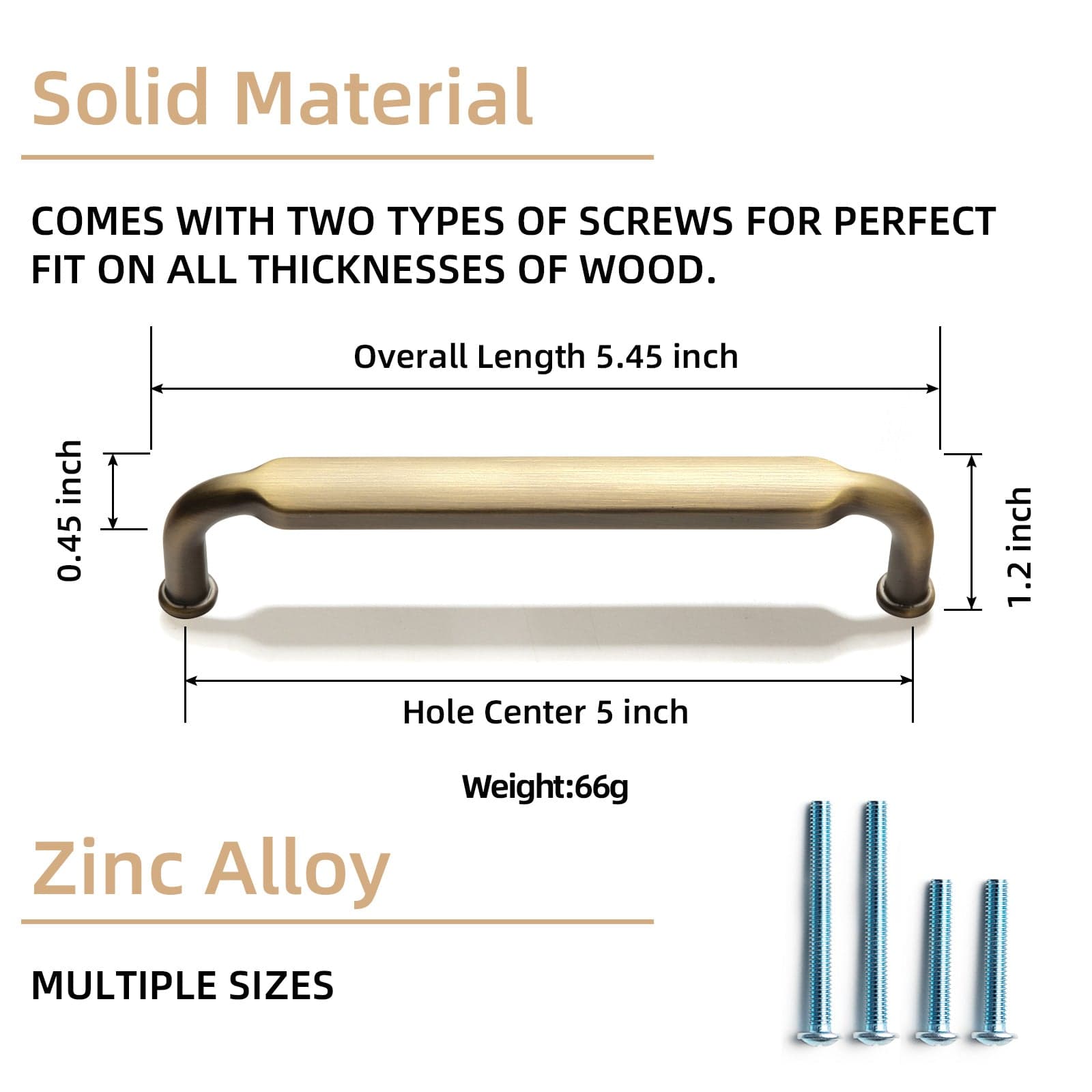 Goo-Ki Brushed Bronze Cabinet Pulls American Style Drawer Handles Modern Furniture Hardware