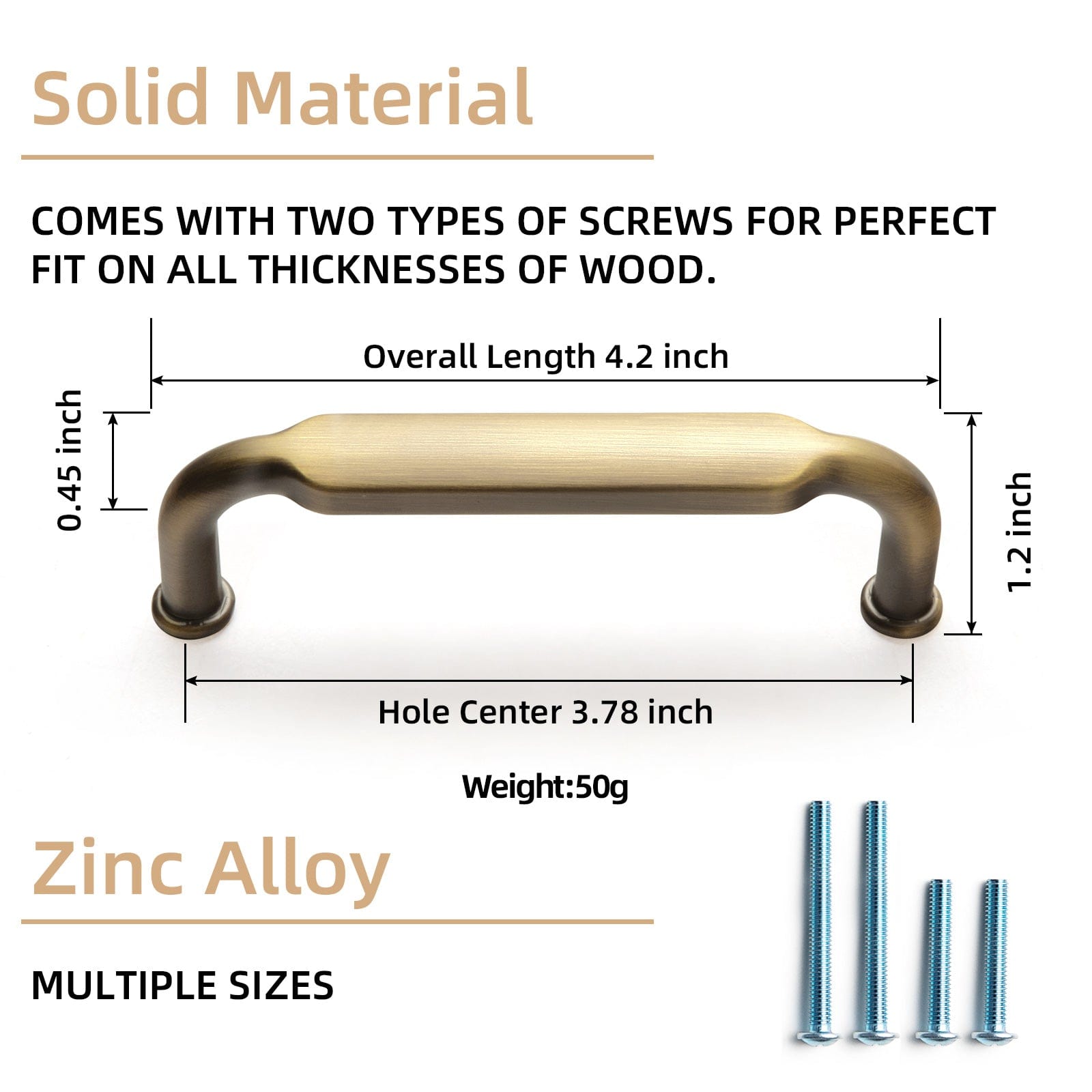 Goo-Ki Brushed Bronze Cabinet Pulls American Style Drawer Handles Modern Furniture Hardware