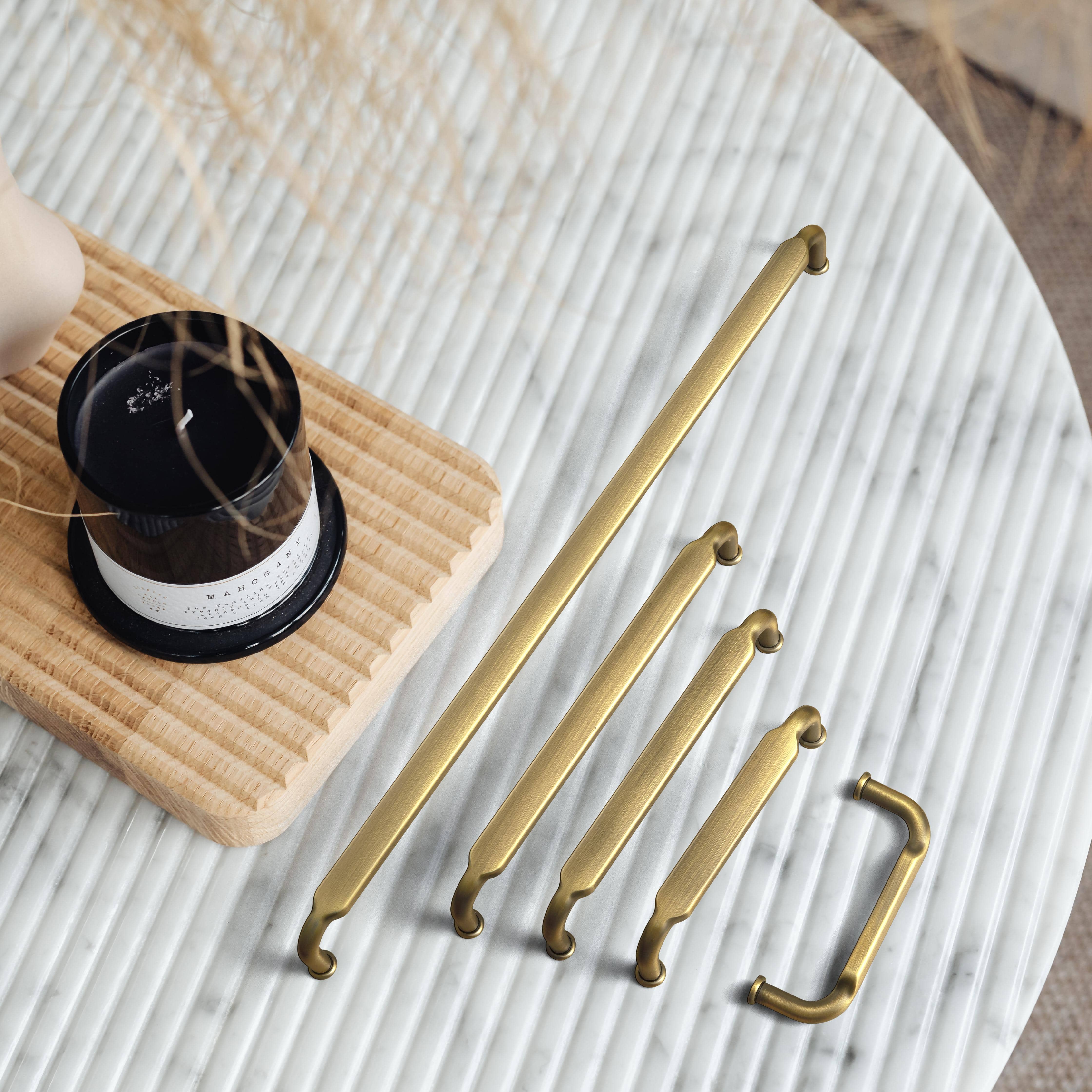 Goo-Ki Brushed Bronze Cabinet Pulls American Style Drawer Handles Modern Furniture Hardware
