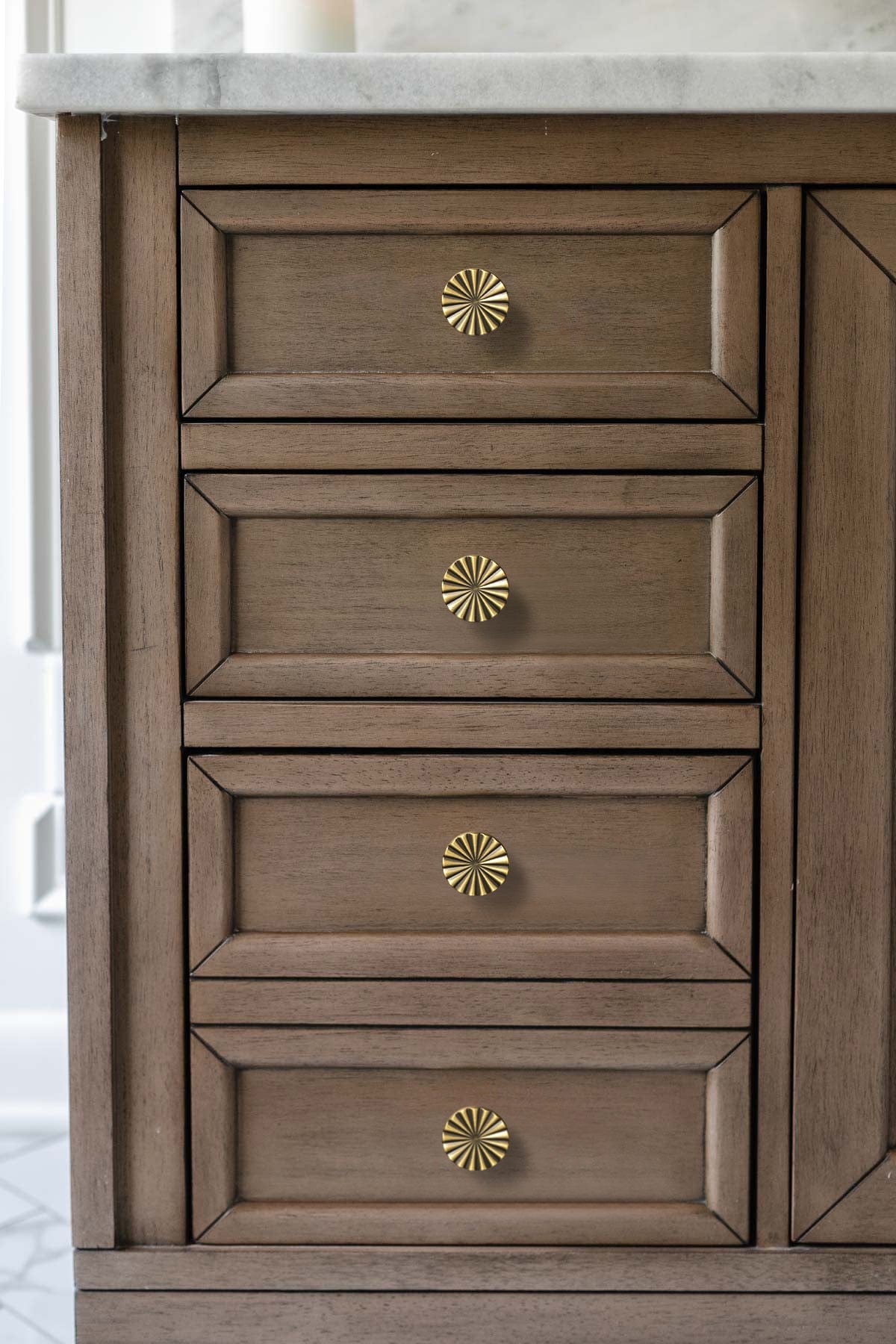 Goo-Ki Brushed Bronze Cabinet Pulls Luxury Zinc Alloy Din Cup Drawer Pulls