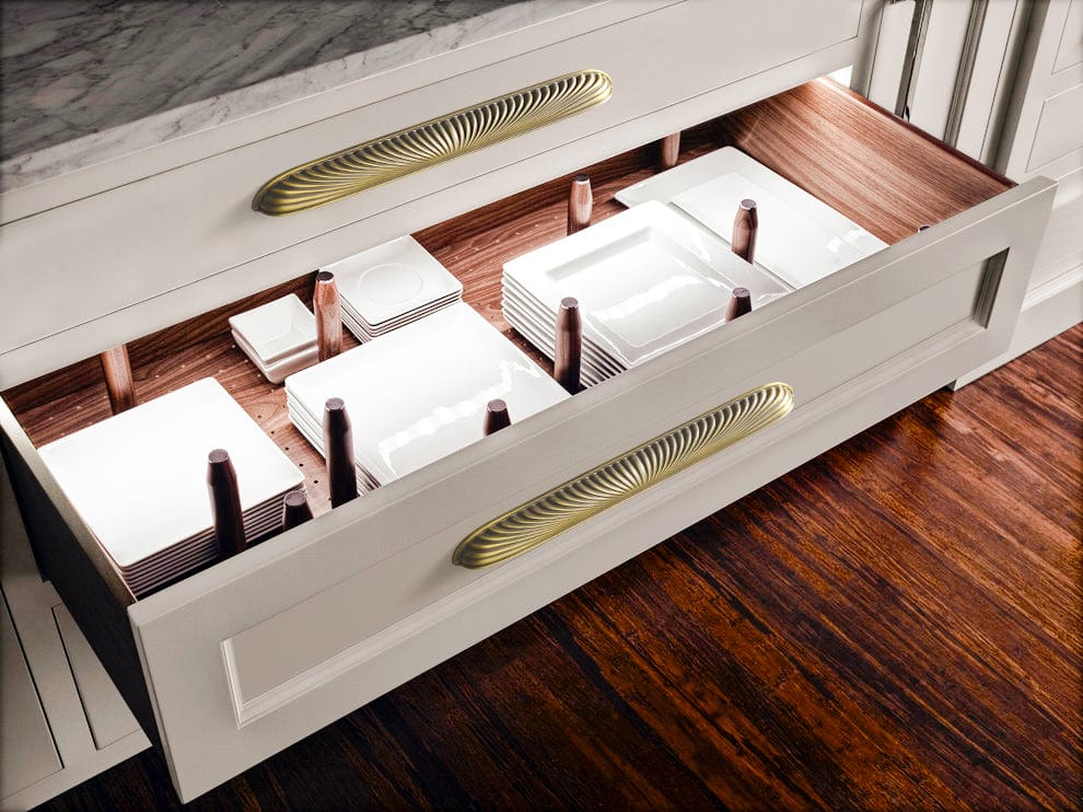 Goo-Ki Brushed Bronze Cabinet Pulls Luxury Zinc Alloy Din Cup Drawer Pulls