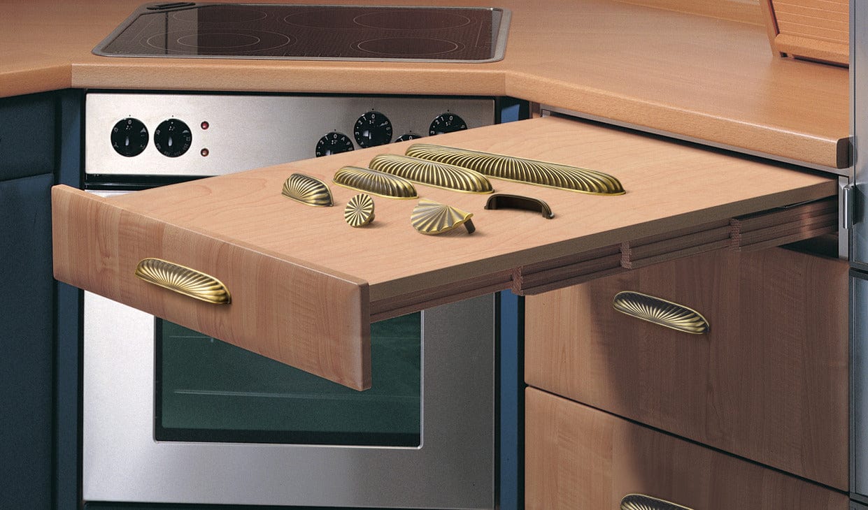Goo-Ki Brushed Bronze Cabinet Pulls Luxury Zinc Alloy Din Cup Drawer Pulls