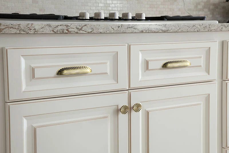 Goo-Ki Brushed Bronze Cabinet Pulls Luxury Zinc Alloy Din Cup Drawer Pulls