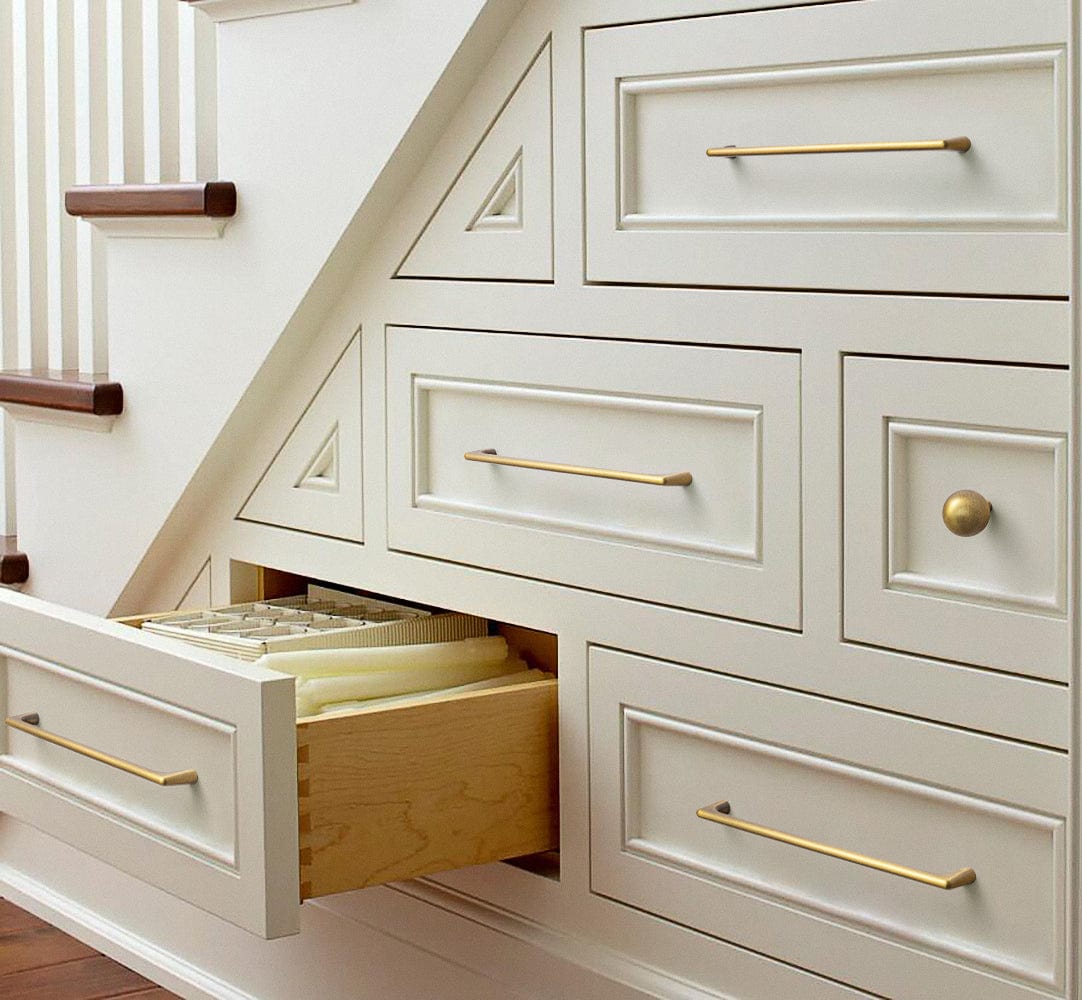 Goo-Ki Brushed Bronze Cabinet Pulls Modern Zinc Alloy Drawer Handles