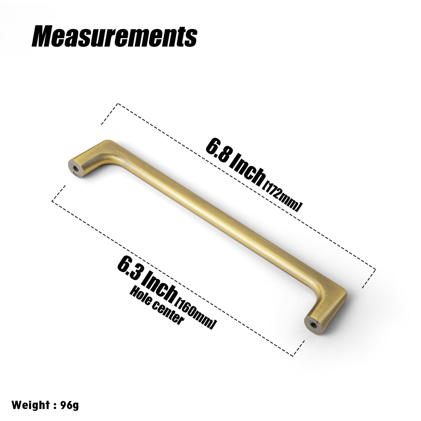 Goo-Ki Brushed Bronze Cabinet Pulls Modern Zinc Alloy Drawer Handles