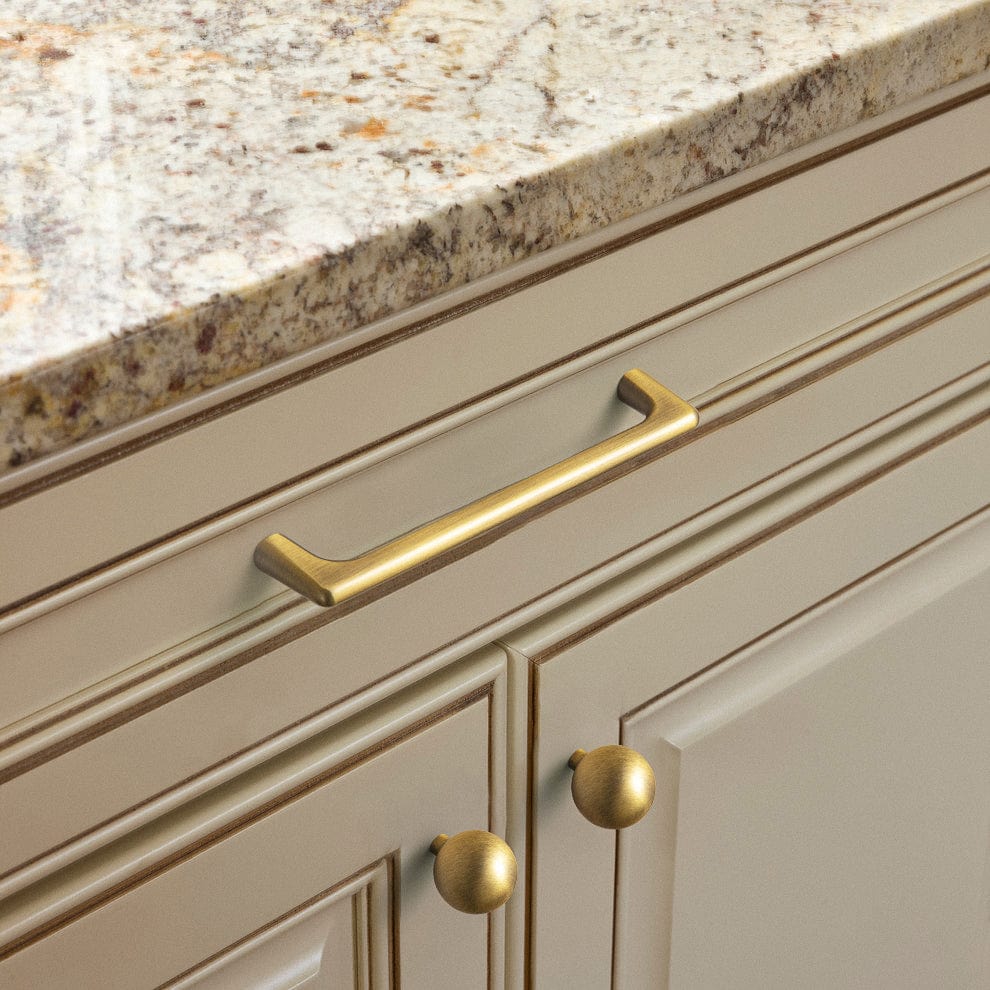 Goo-Ki Brushed Bronze Cabinet Pulls Modern Zinc Alloy Drawer Handles