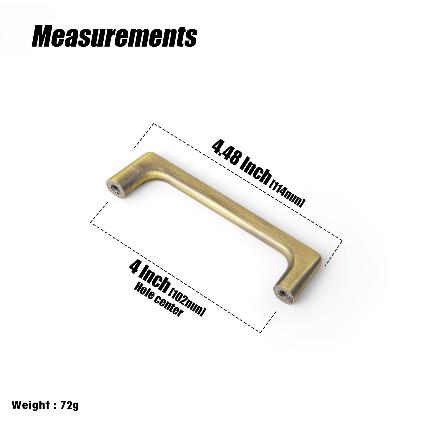 Goo-Ki Brushed Bronze Cabinet Pulls Modern Zinc Alloy Drawer Handles