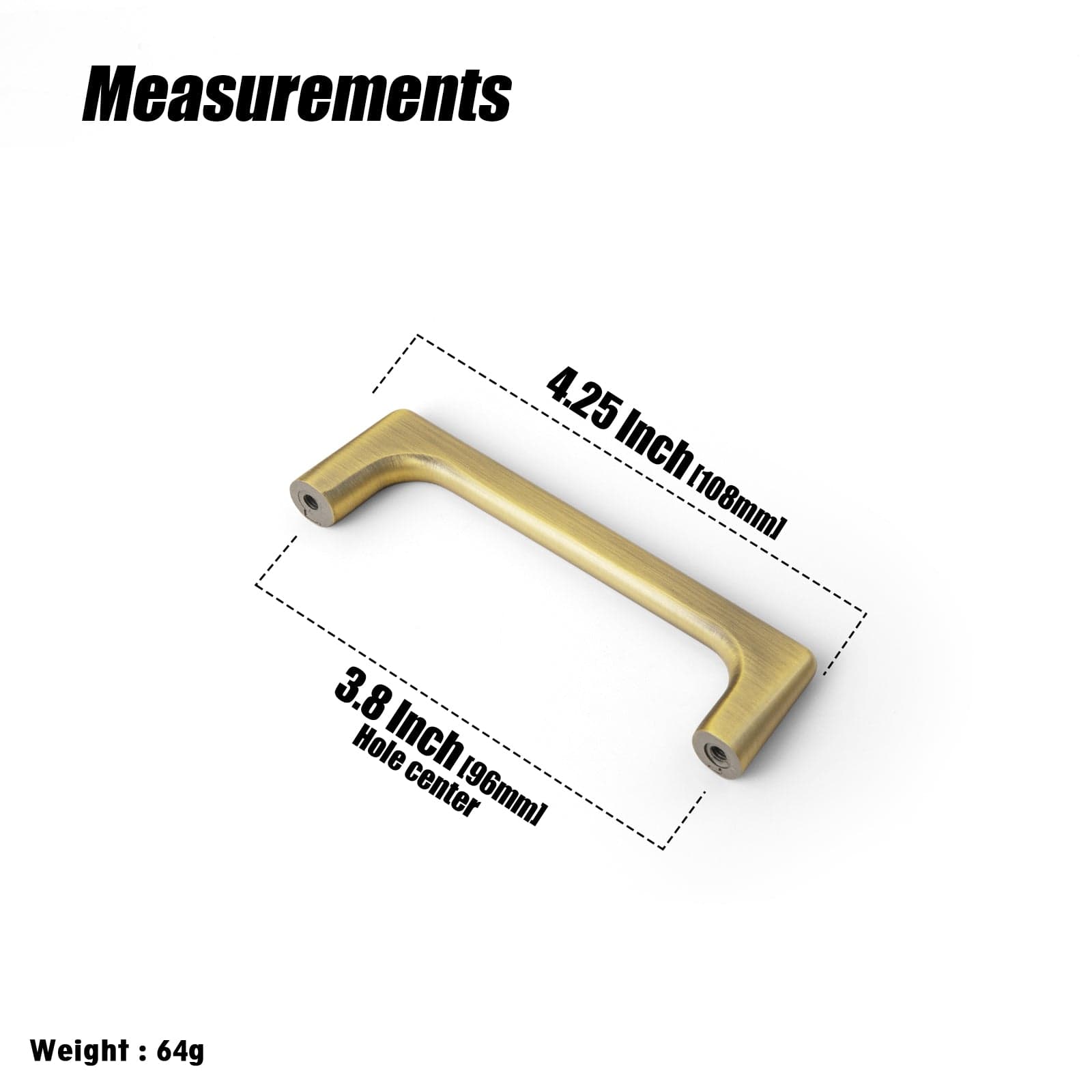 Goo-Ki Brushed Bronze Cabinet Pulls Modern Zinc Alloy Drawer Handles