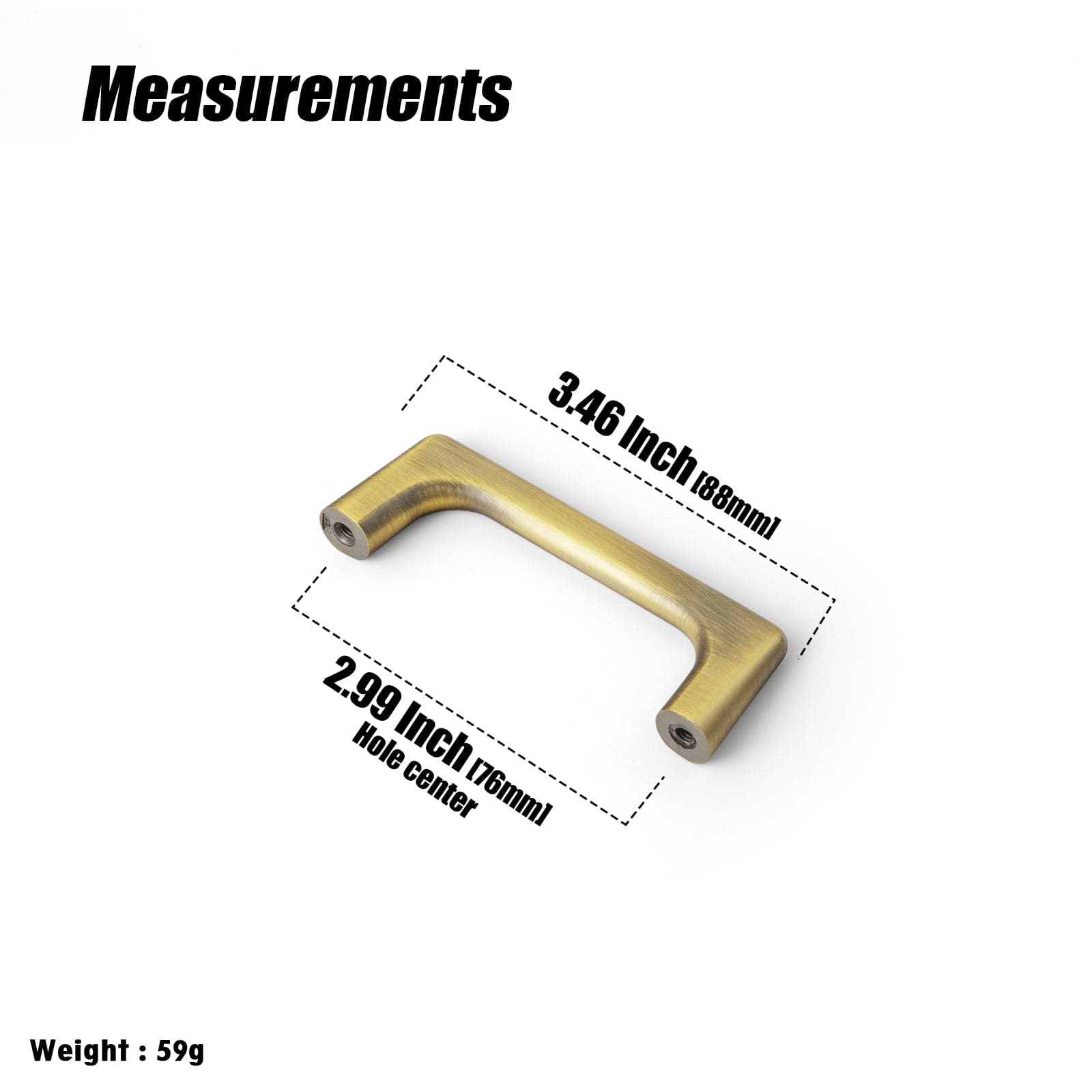 Goo-Ki Brushed Bronze Cabinet Pulls Modern Zinc Alloy Drawer Handles