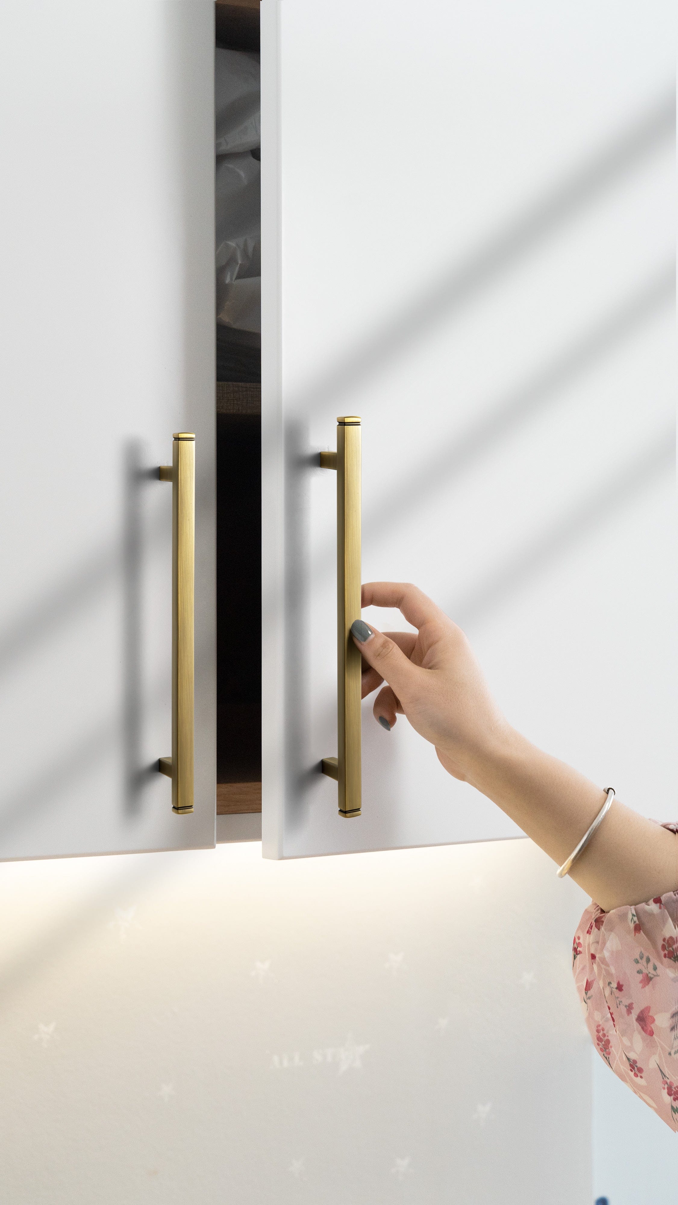 Goo-Ki Brushed Bronze Drawer Handles Modern Straight Bar Pull Solid Cabinet Pulls