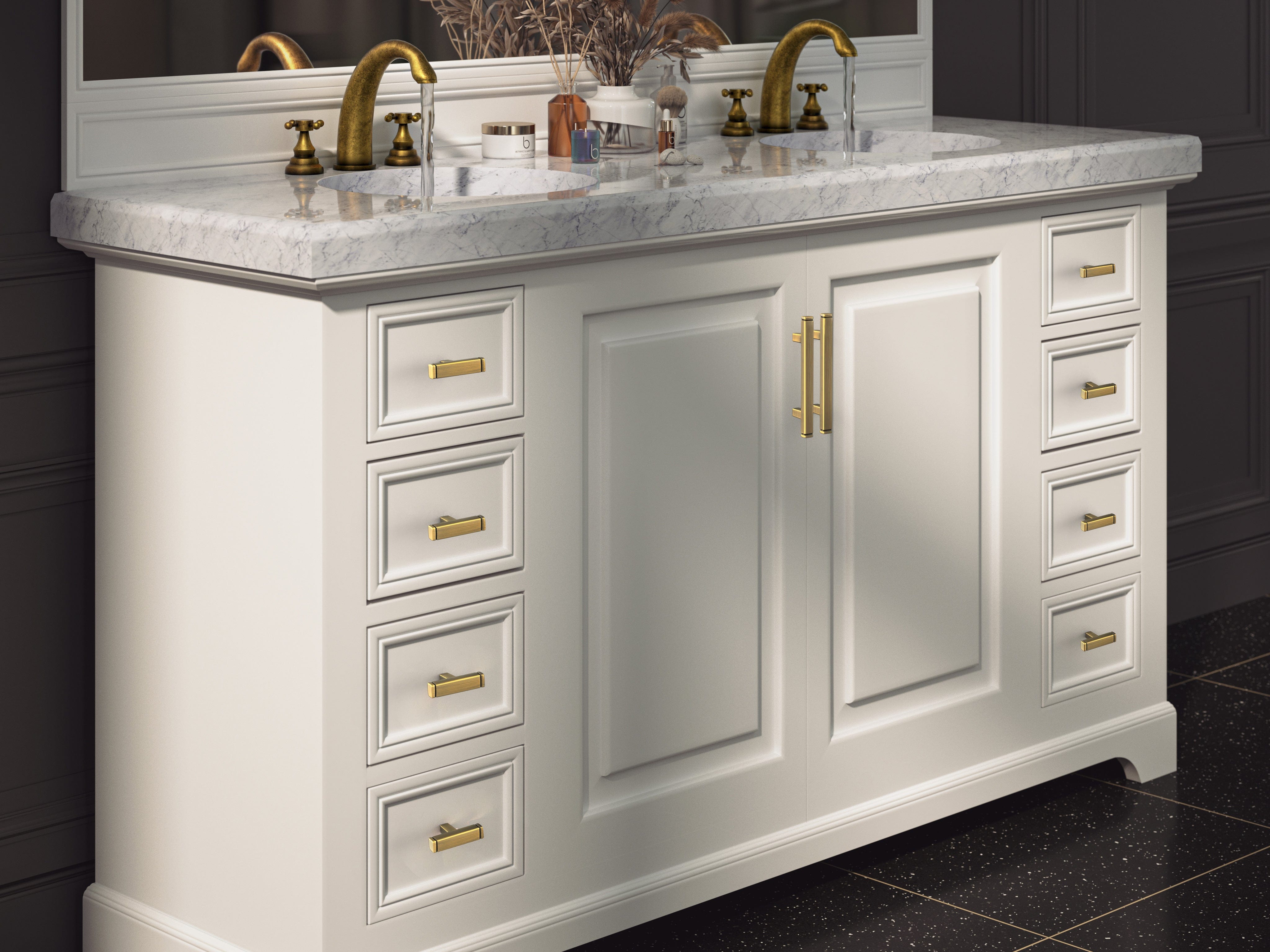 Goo-Ki Brushed Bronze Drawer Handles Modern Straight Bar Pull Solid Cabinet Pulls