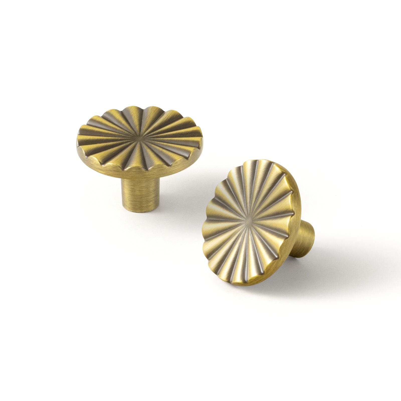 Goo-Ki Brushed Bronze / Knob / 6 Pack Brushed Bronze Cabinet Pulls Luxury Zinc Alloy Din Cup Drawer Pulls