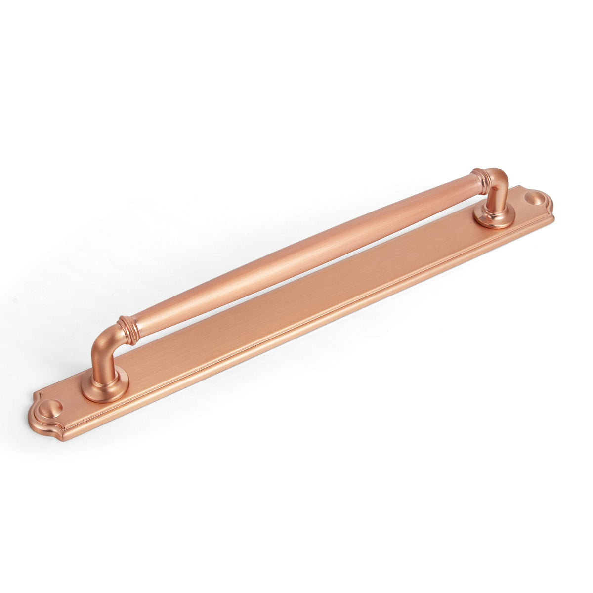 Goo-Ki Brushed Copper / 7.6'' Hole Center with Back Plate C / 2 Pack Decorative Cabinet Pulls with Eye-Catching Geometric & Curved Silhouettes