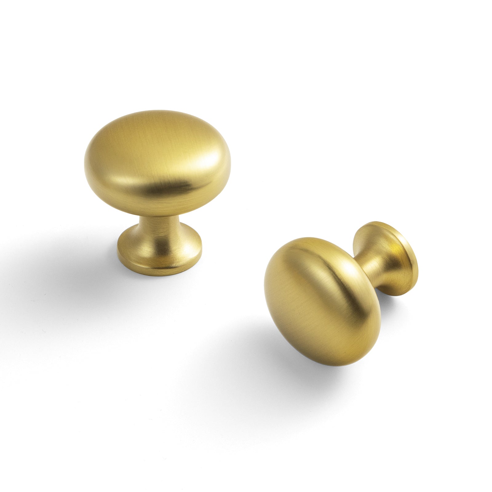 Goo-Ki Brushed Gold / 1.2'' Knob / 6 Pack Multi-colored Classic Drawer Knob Mushroom Round Cabinet Knob