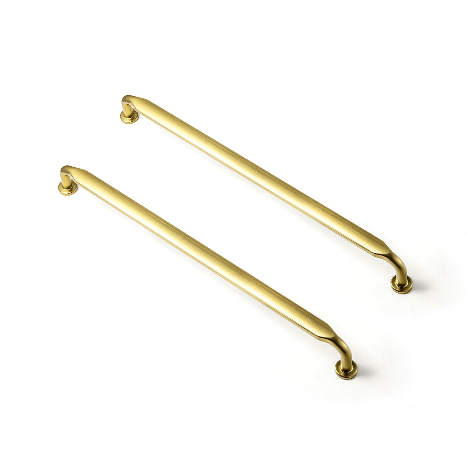 Goo-Ki Brushed Gold / 10'' Hole Center / 6 Pack Minimalist Slim Design Zinc Alloy Cabinet Pulls – Rustic Hardware for a Streamlined Look