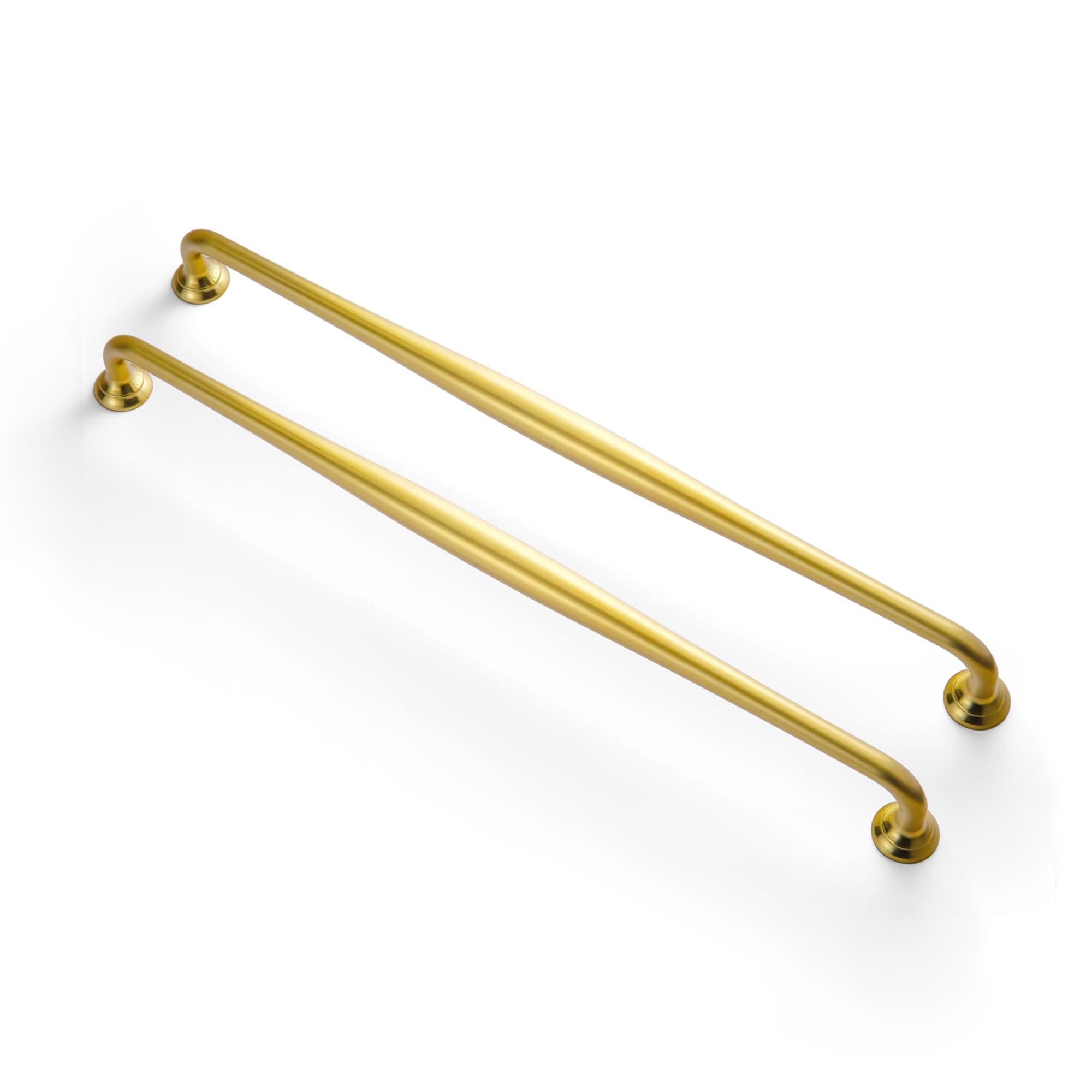 Goo-Ki Brushed Gold / 12.6'' Hole Center / 6 Pack Antique Brass Cabinet Pulls Solid Drawer Handles for Kitchen