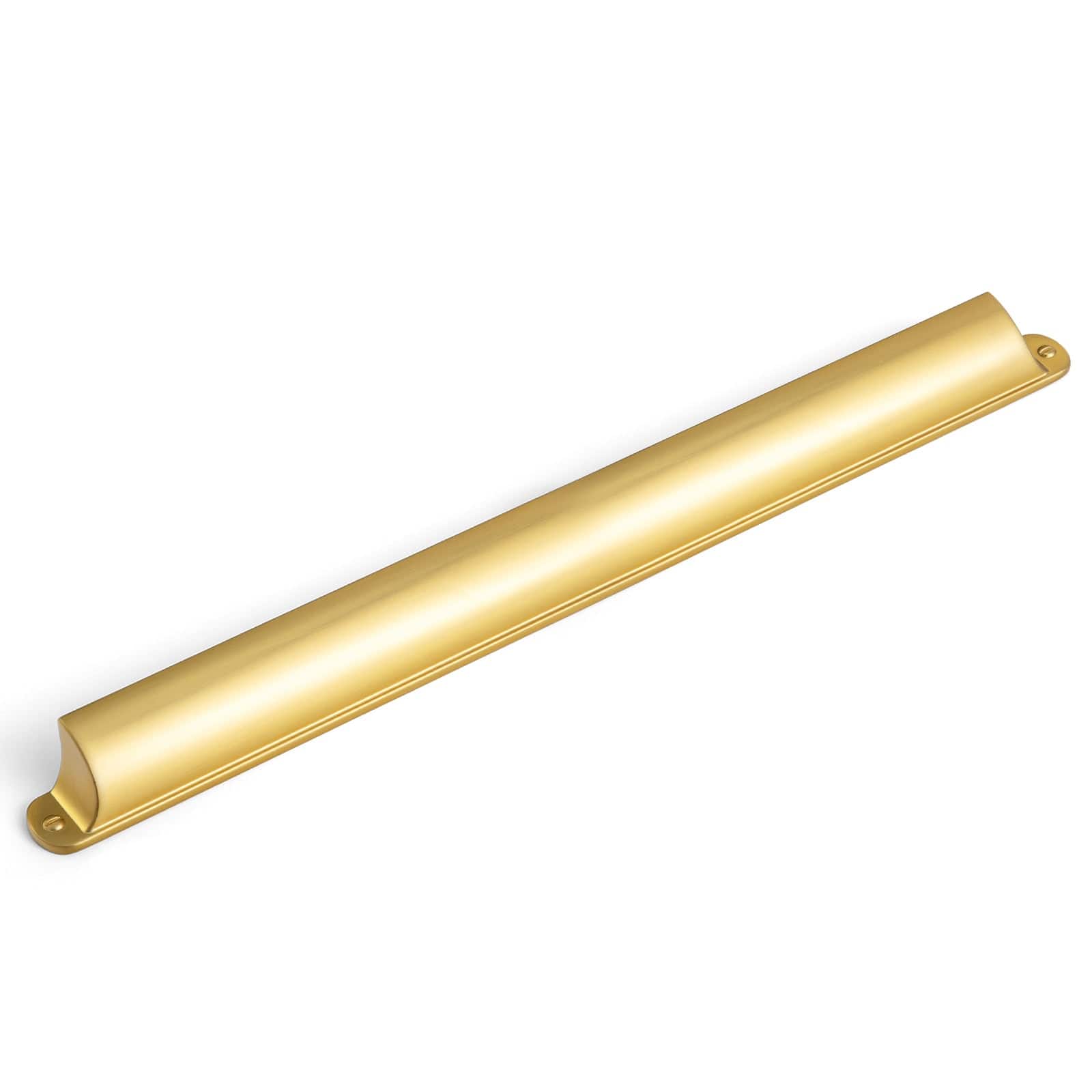 Goo-Ki Brushed Gold / 12.6'' Hole Center / 6 Pack Modern Multi-Color Cabinet Cup Pulls Bin Drawer Pull Stylish Hardware for Furniture Upgrades