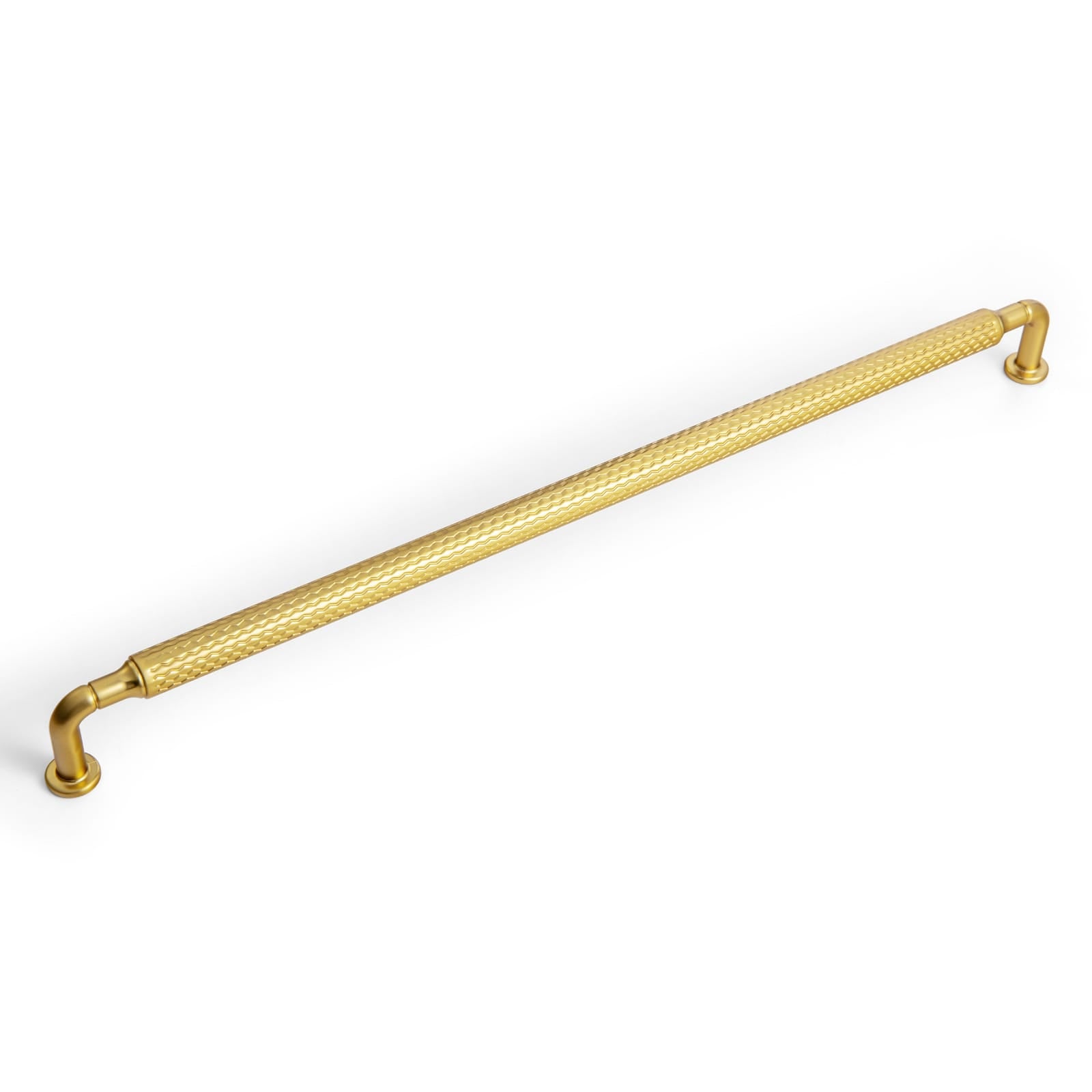 Goo-Ki Brushed Gold / 12.6'' Hole Center / 6 Pack Vintage Wavy Textured Zinc Alloy Cabinet Pulls for Kitchen Cabinets & Furniture